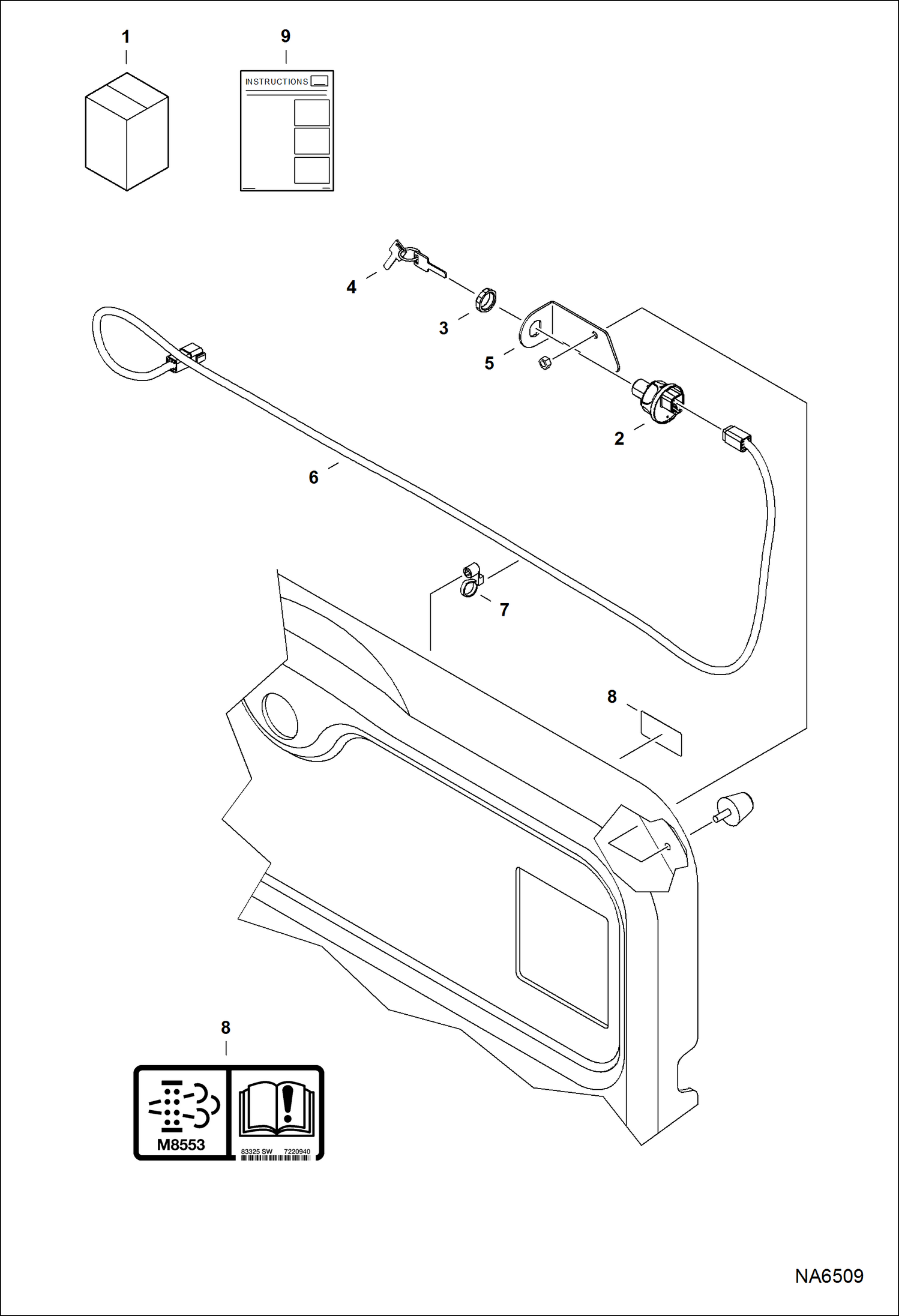 Схема запчастей Bobcat A-Series - DPF REMOTE PARKED REGENERATION KIT ACCESSORIES & OPTIONS