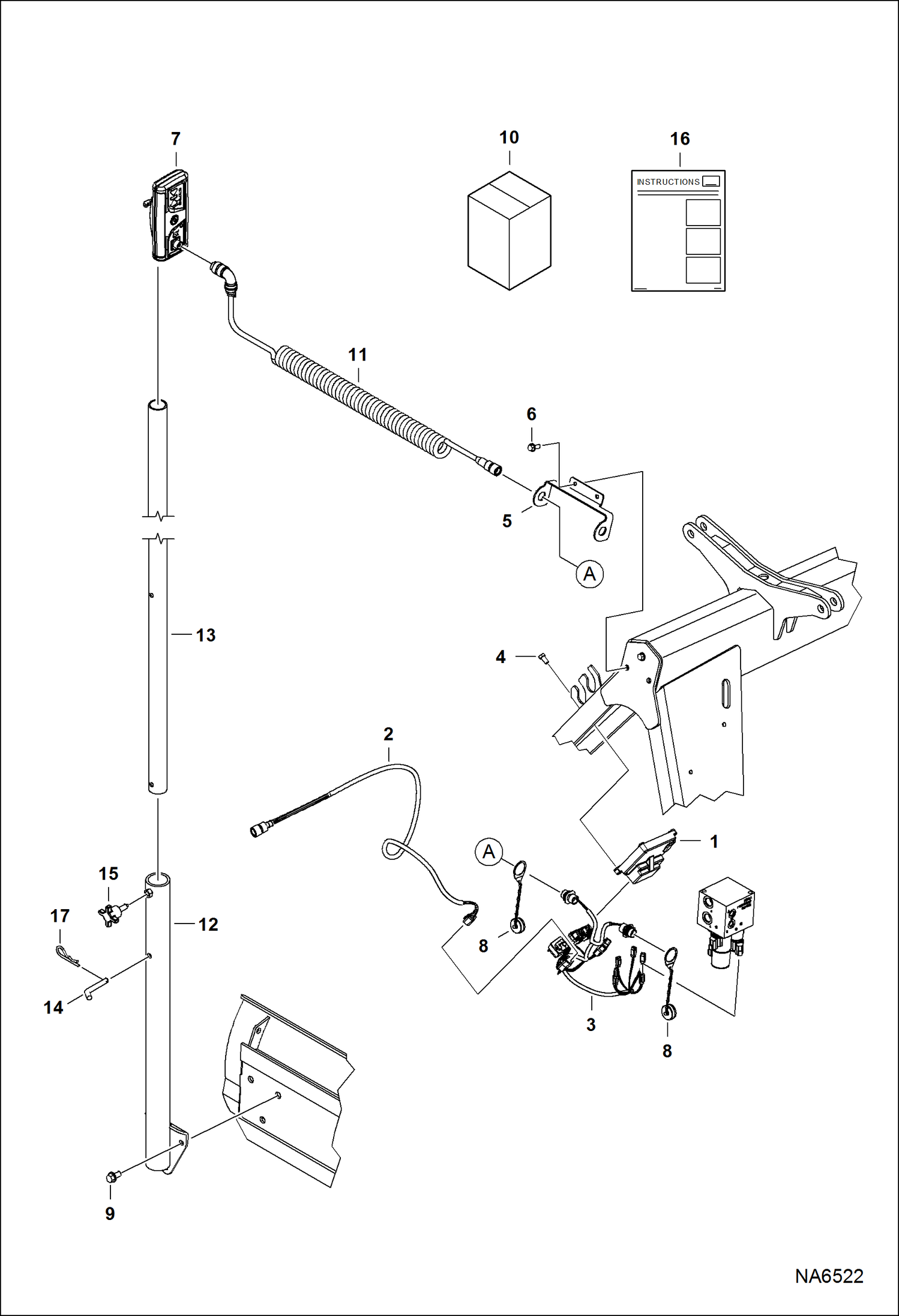 Схема запчастей Bobcat GRADER - GRADER (Electrical & Laser Kit) (84 648001631 & Above) Loader