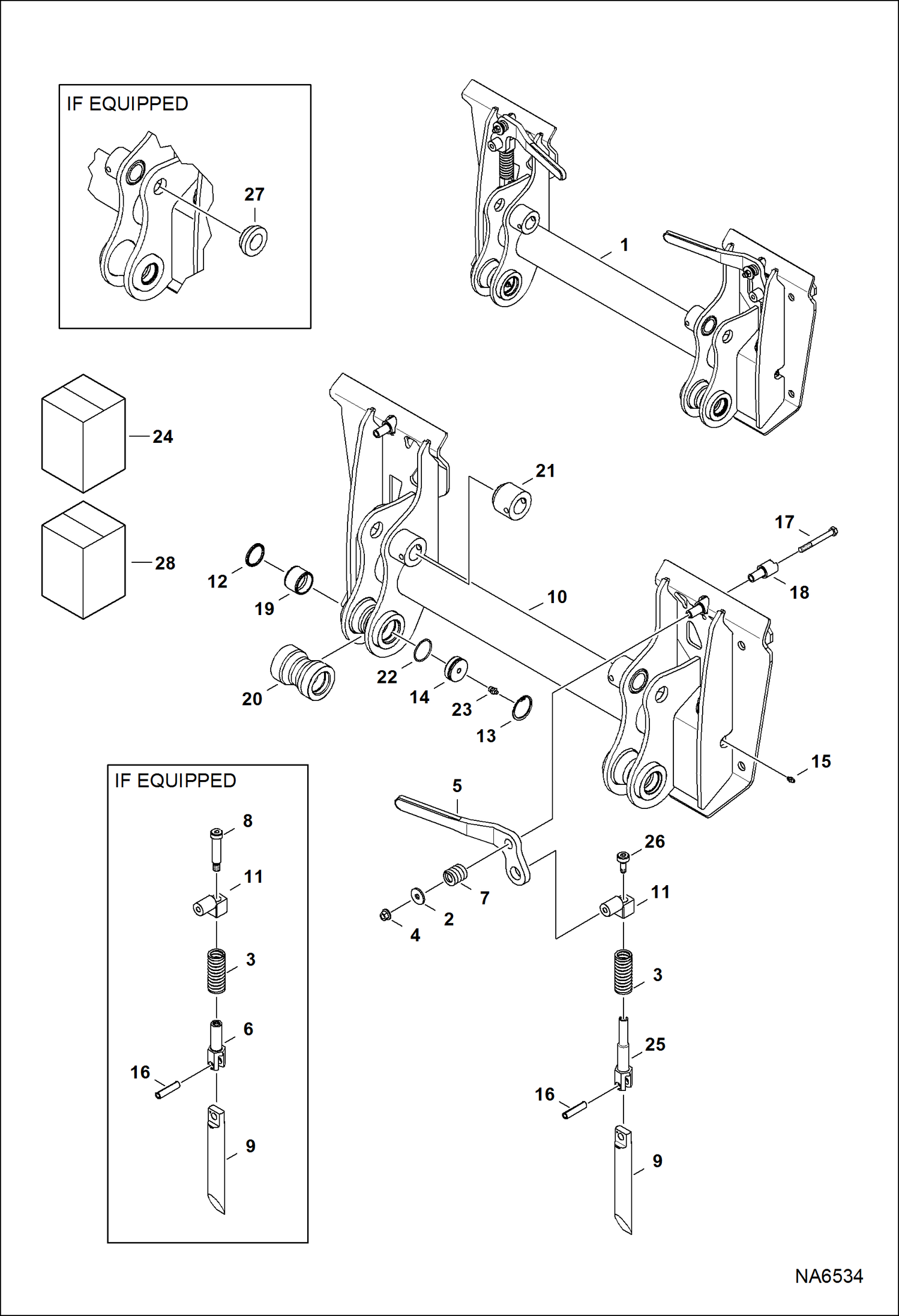 Схема запчастей Bobcat S-Series - BOB-TACH MAIN FRAME