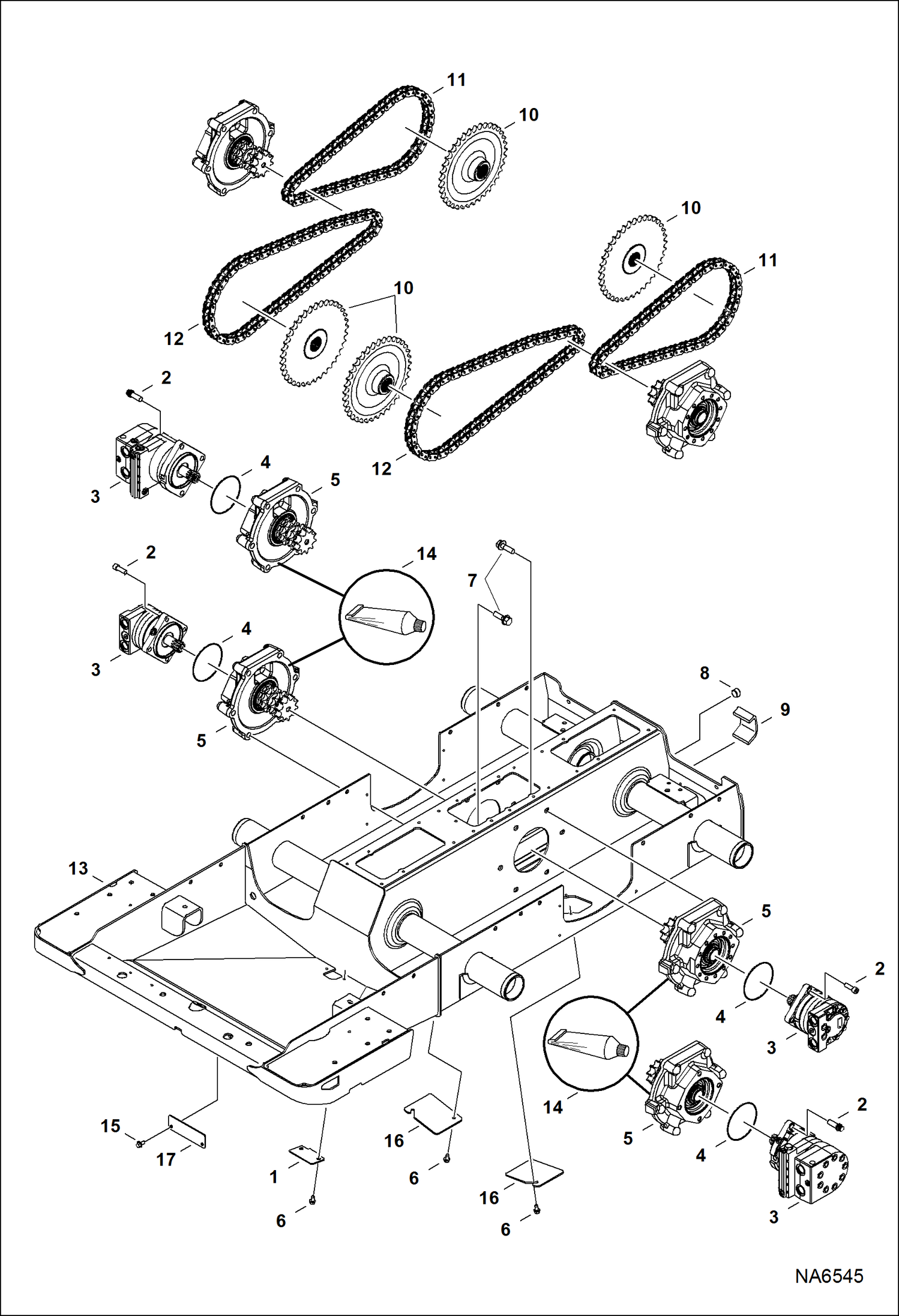 Схема запчастей Bobcat S-Series - DRIVE TRAIN DRIVE TRAIN