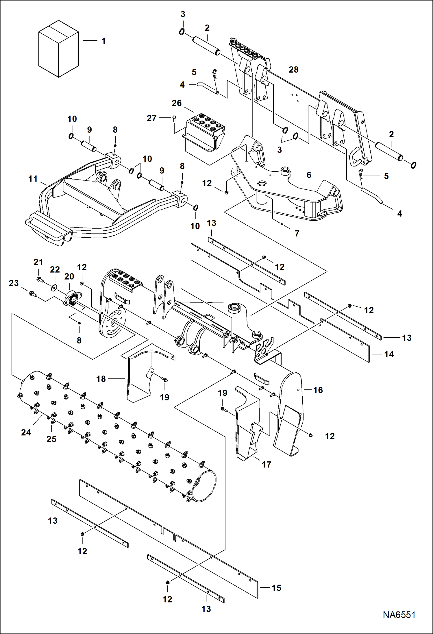 Схема запчастей Bobcat SOIL CONDITIONER - MAIN FRAME - HYD & NON-HYD (60 A5PS00378 & Abv, A86R00429 & Abv) (72 651302050 & Abv, S6TE01005 & Abv, A6TD00555 & Abv)(84 A6TG00735 & Abv, A6TH00487 & Abv) Loader