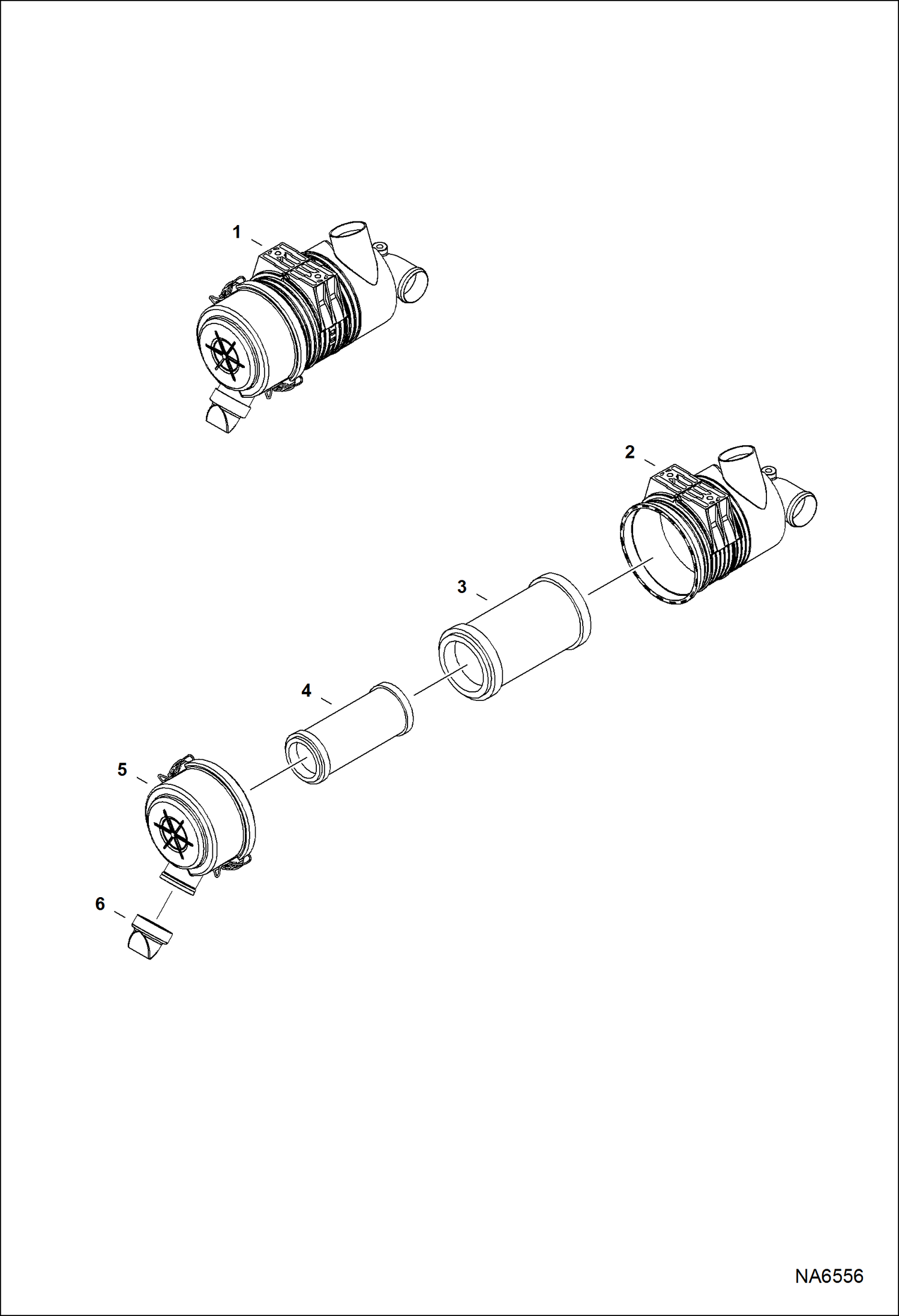 Схема запчастей Bobcat S-Series - AIR CLEANER POWER UNIT