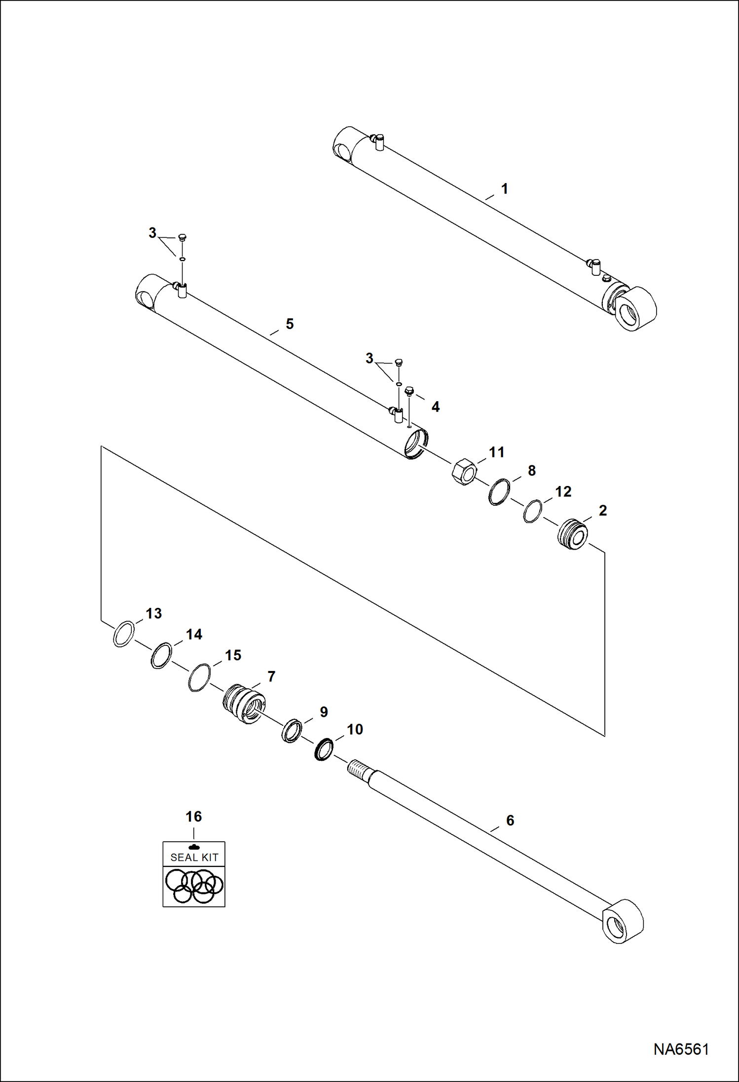 Схема запчастей Bobcat E42 - EXTENDABLE ARM CYLINDER HYDRAULIC SYSTEM