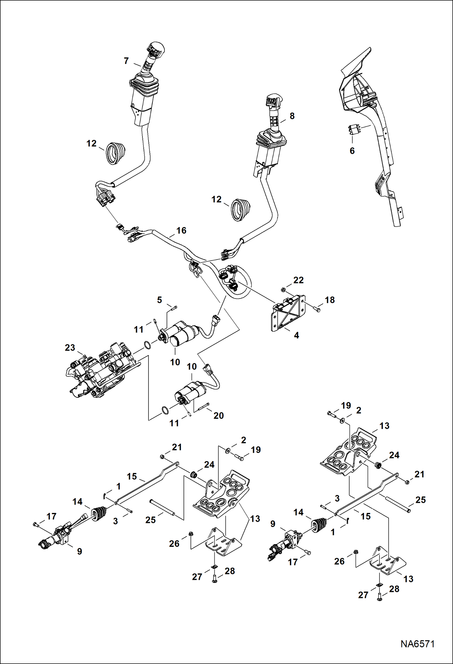 Схема запчастей Bobcat S-Series - CONTROLS ELECTRICAL (ACS) ELECTRICAL SYSTEM