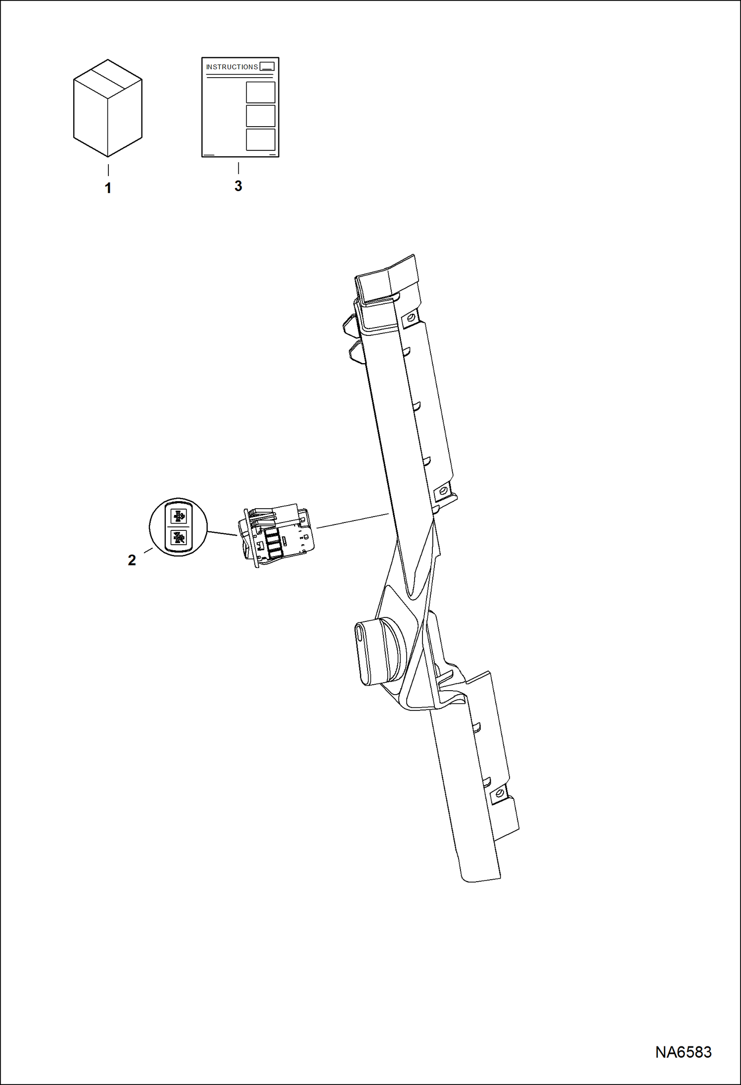 Схема запчастей Bobcat A-Series - DPF INHIBIT SWITCH KIT ACCESSORIES & OPTIONS