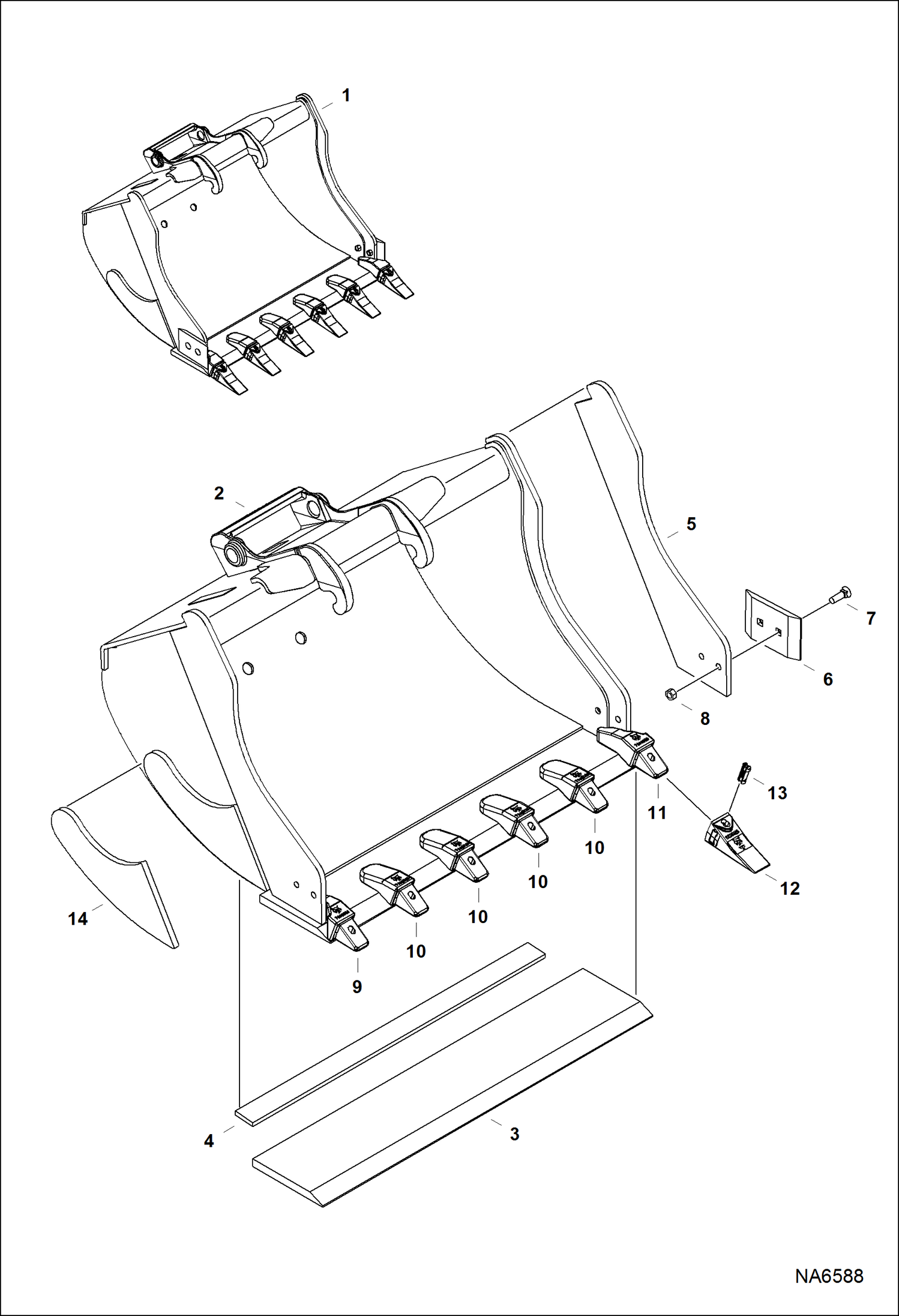 Схема запчастей Bobcat BUCKETS - BUCKET (CL4) (X-Change) (36) Экскаваторы