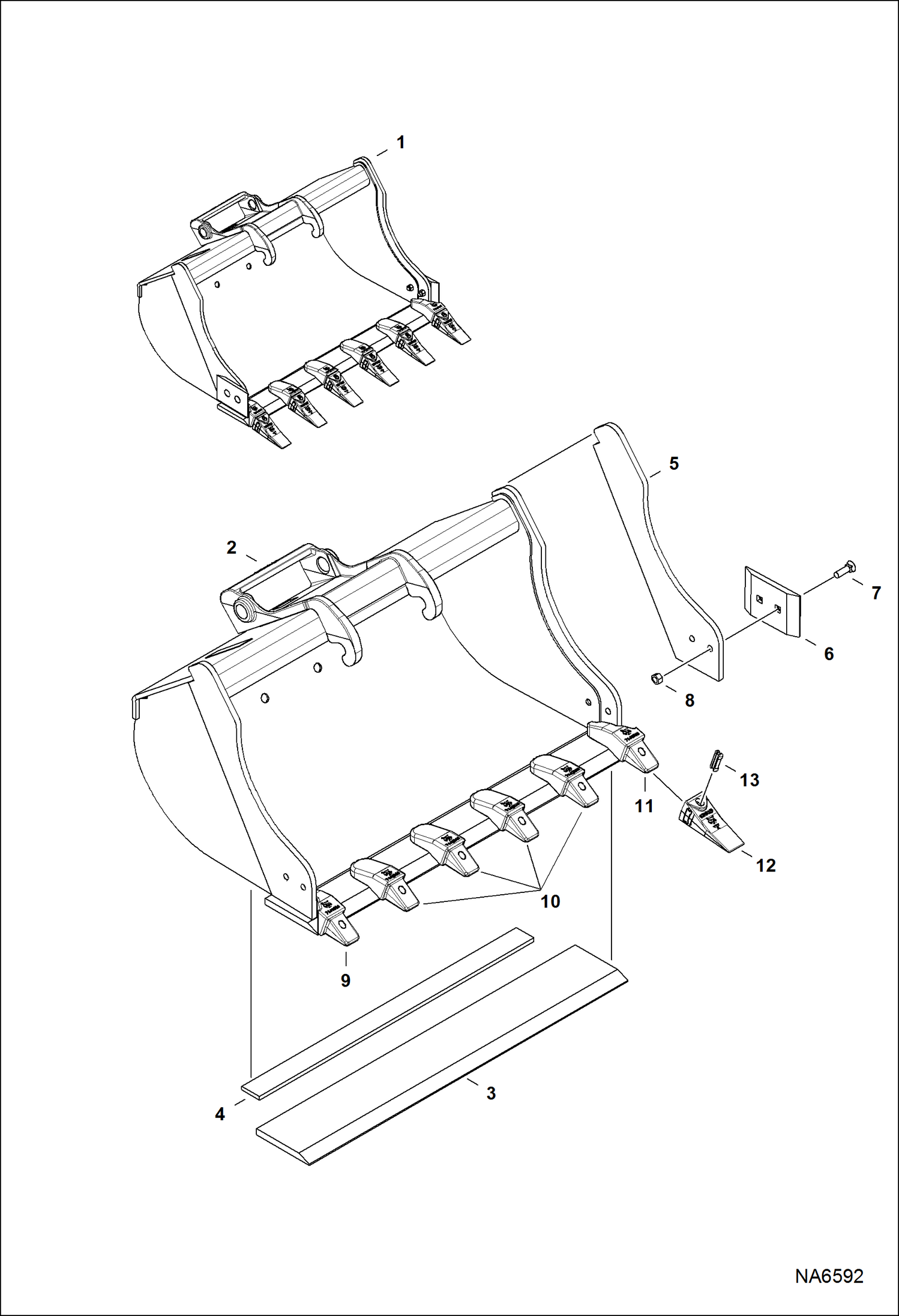 Схема запчастей Bobcat BUCKETS - BUCKET (CL3) (X-Change) (36) Экскаваторы