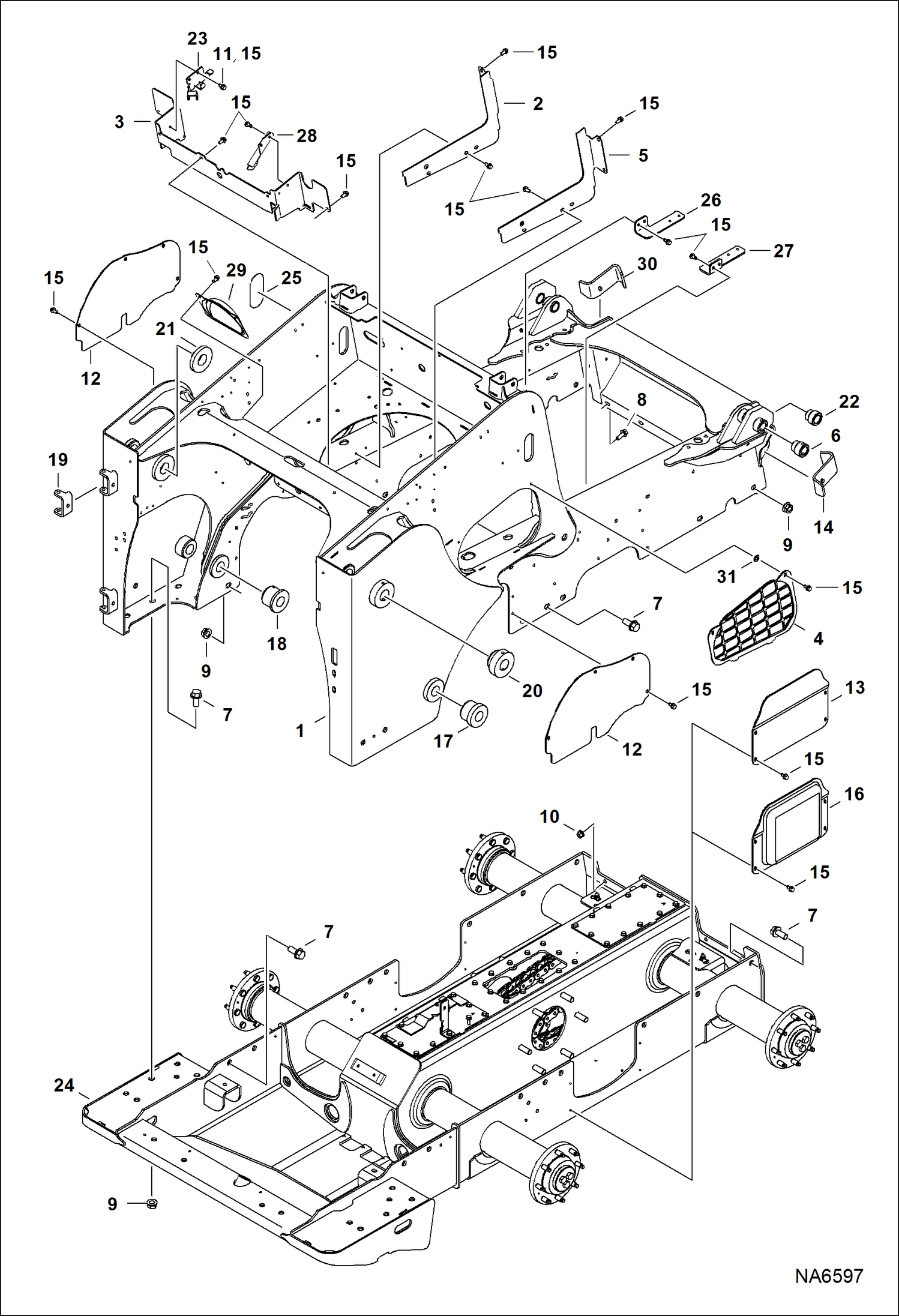 Схема запчастей Bobcat S-Series - MAIN FRAME MAIN FRAME