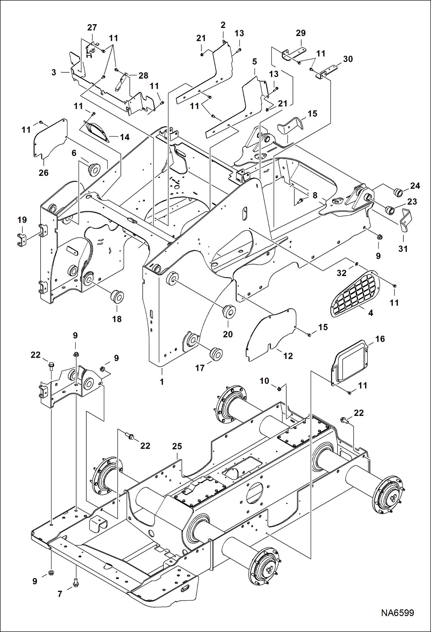 Схема запчастей Bobcat S-Series - MAIN FRAME MAIN FRAME