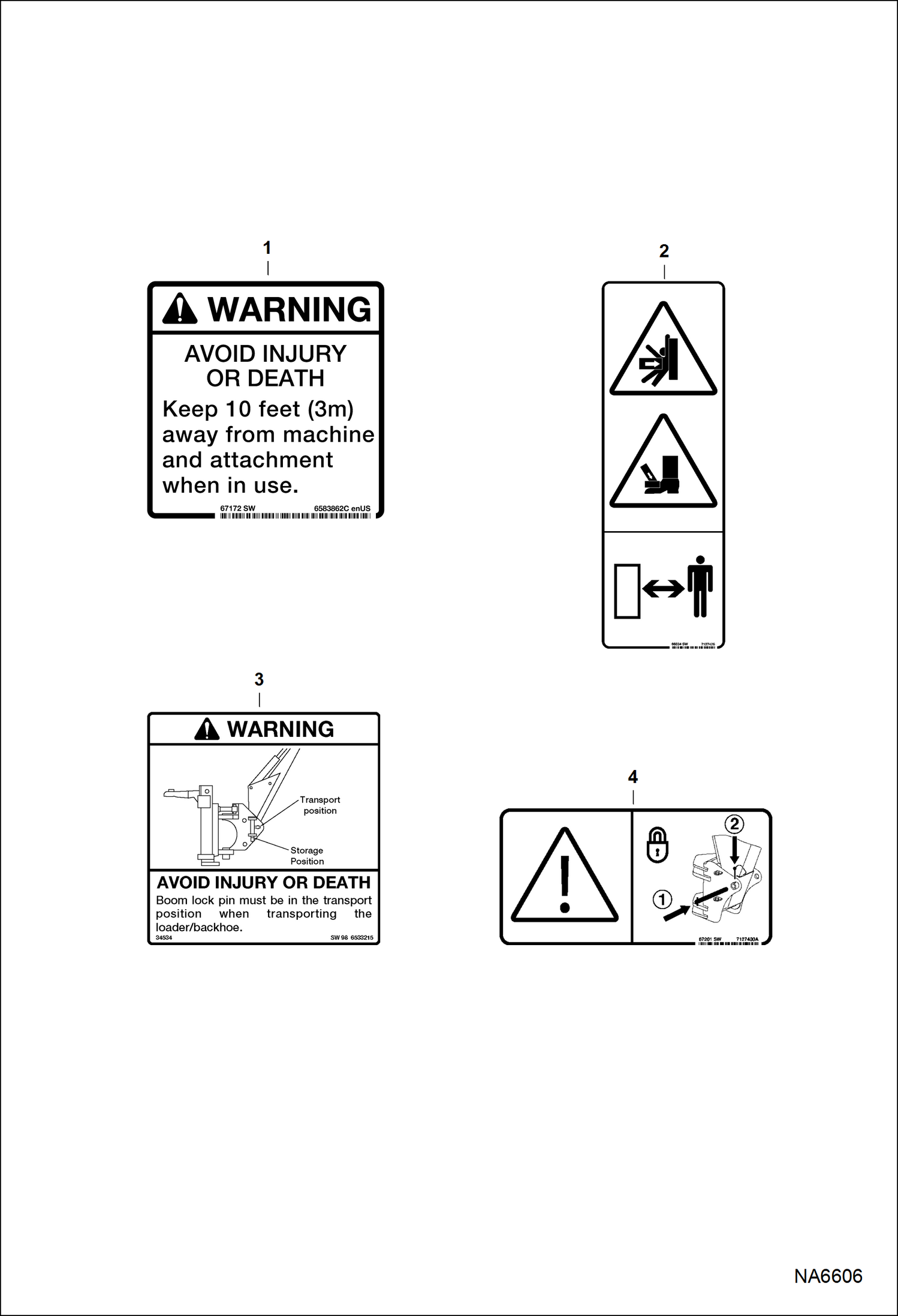 Схема запчастей Bobcat BACKHOE - DECALS (No-Text) 725S BACKHOE