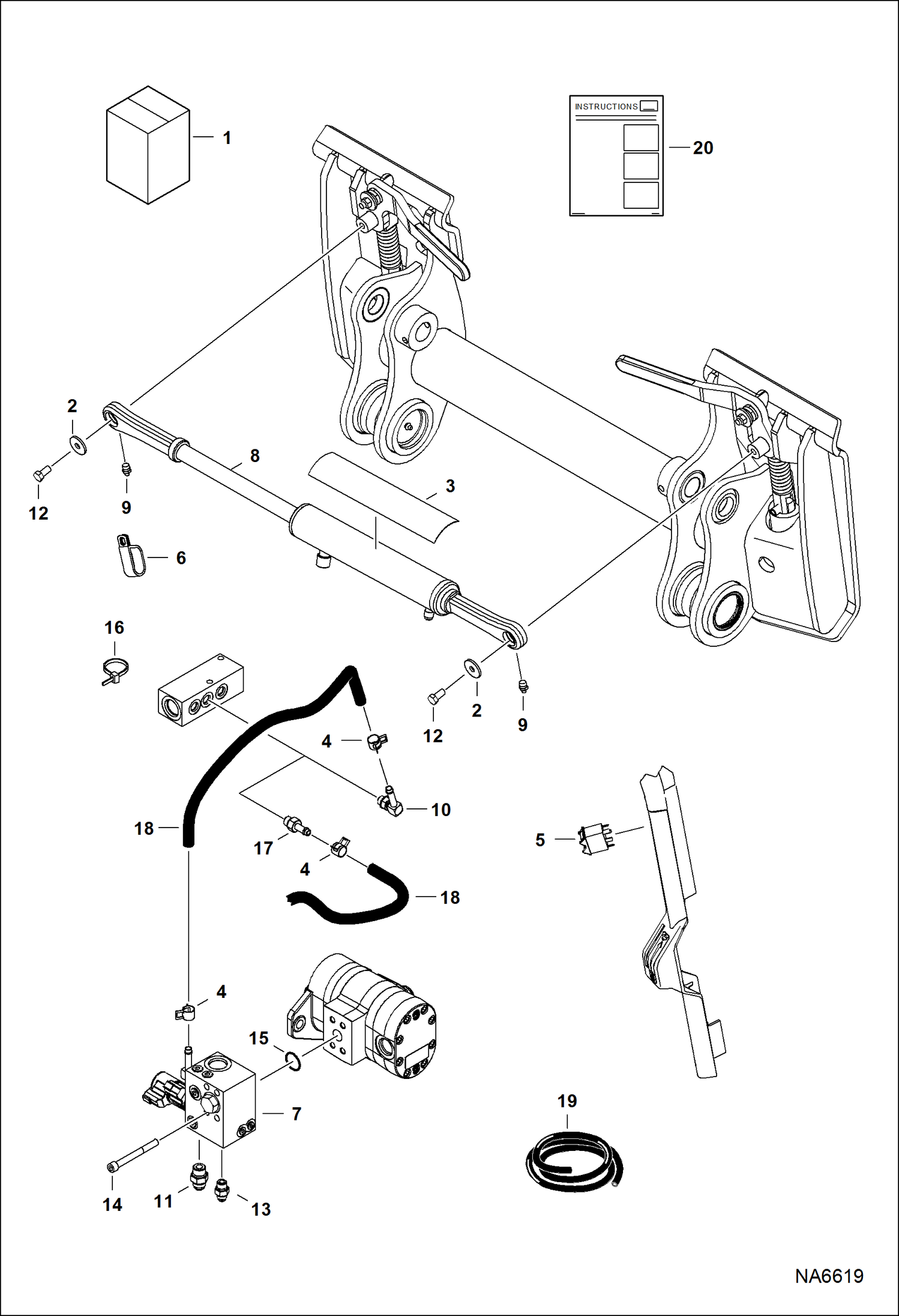 Схема запчастей Bobcat S-Series - POWER BOB-TACH (Kit) ACCESSORIES & OPTIONS