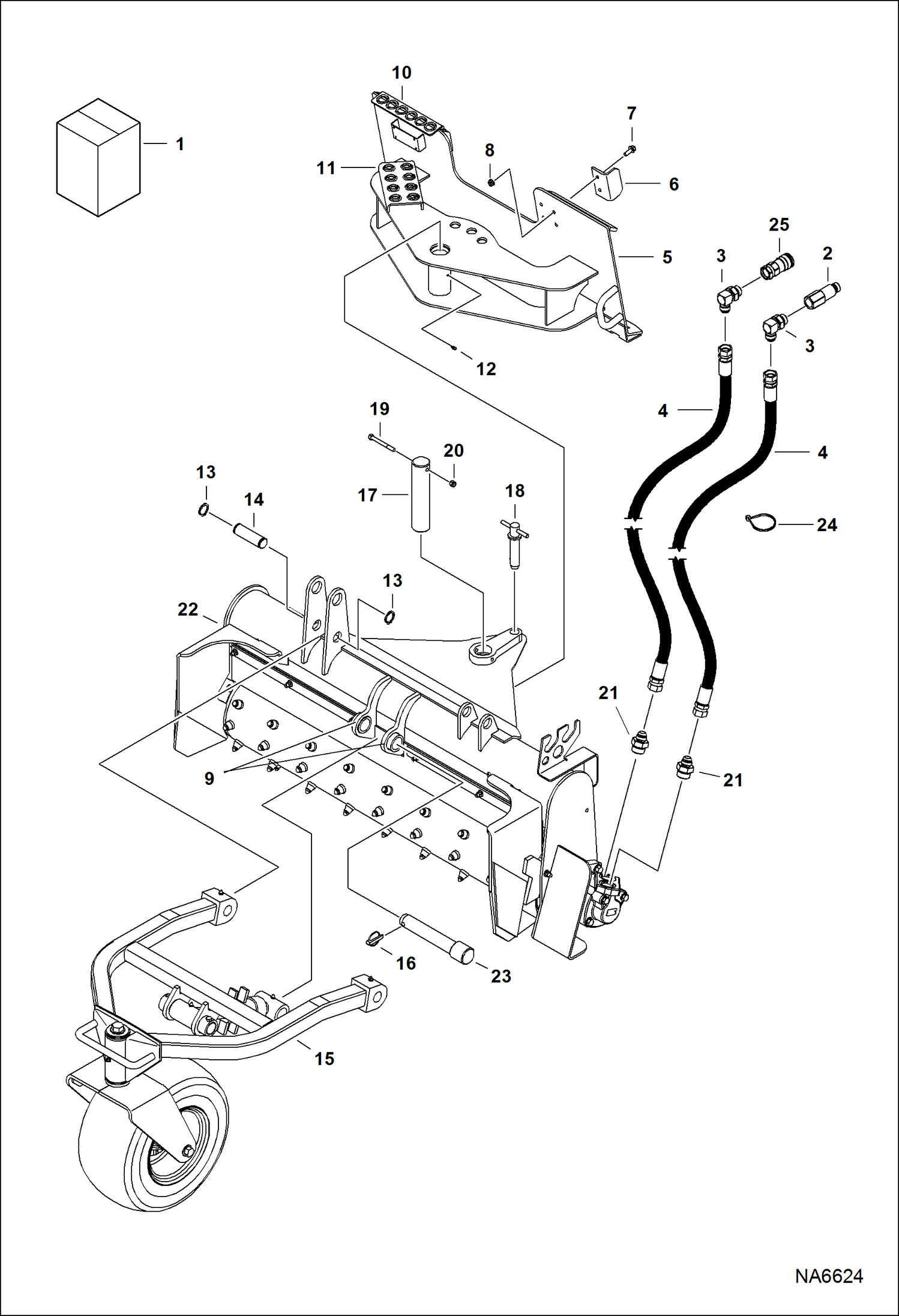 Схема запчастей Bobcat SOIL CONDITIONER - MAIN FRAME (48 651500826 & Above) Loader