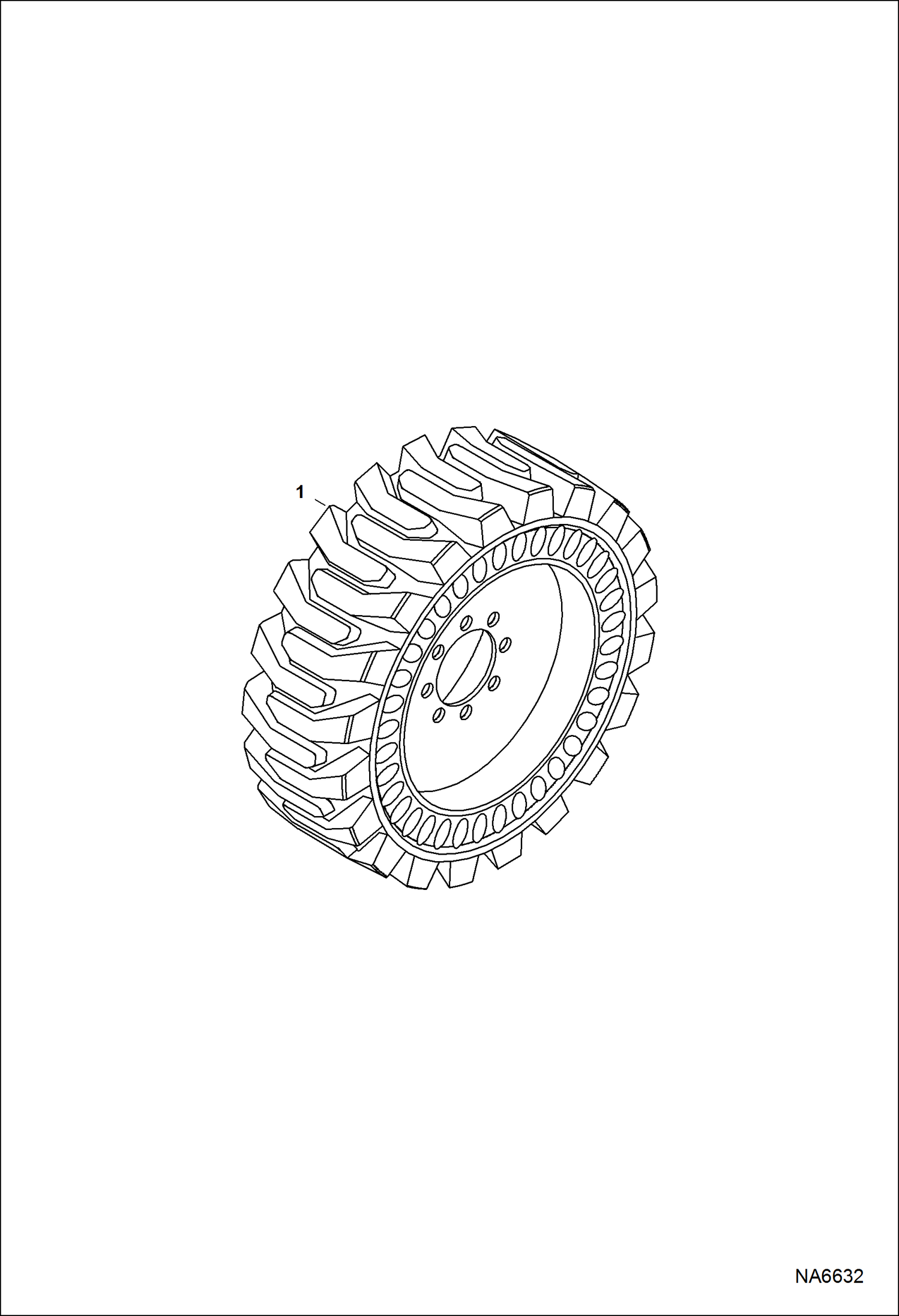 Схема запчастей Bobcat S-Series - TIRES & RIMS (Solid Tire) ACCESSORIES & OPTIONS