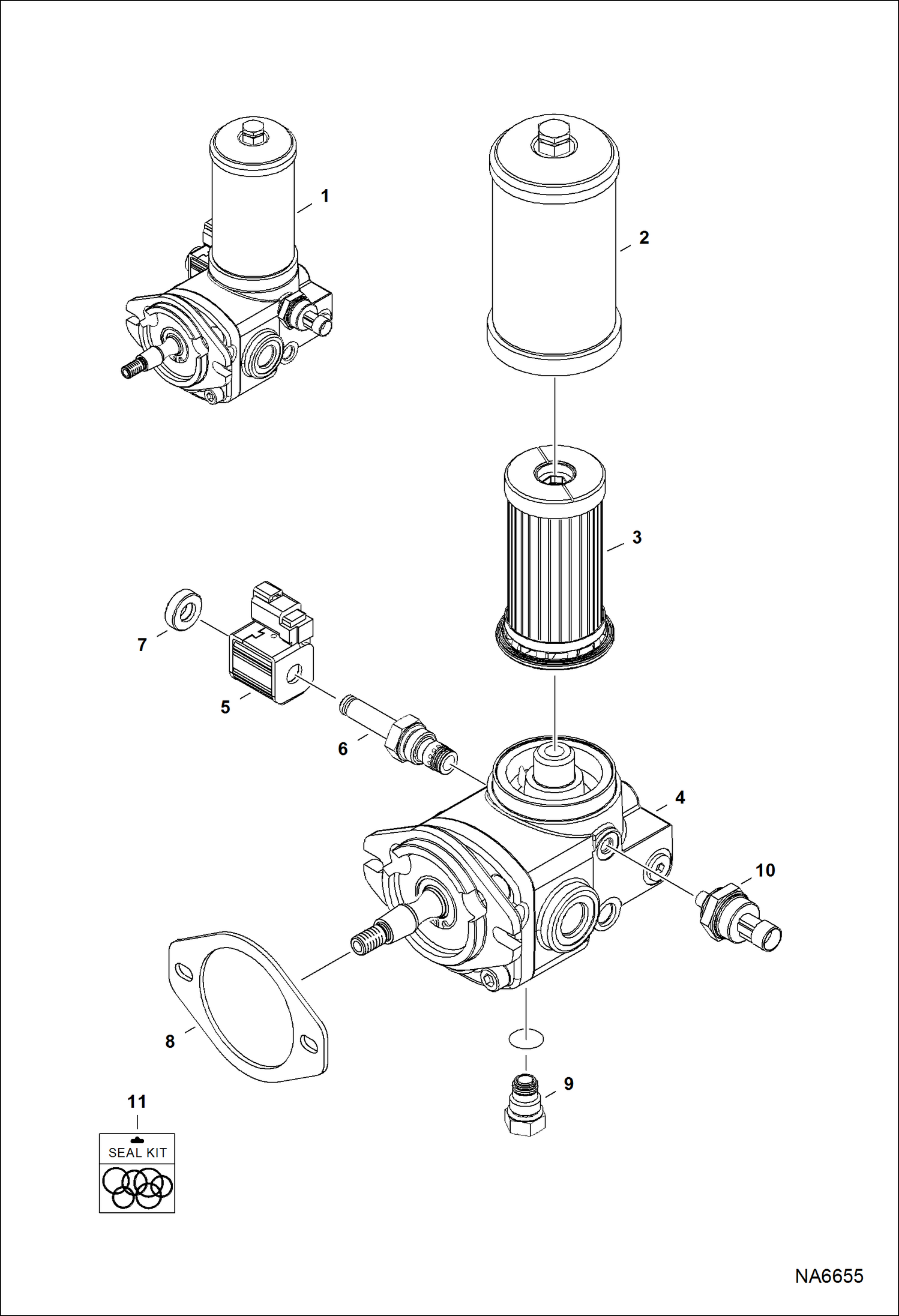 Схема запчастей Bobcat S-Series - COOLING FAN MOTOR HYDROSTATIC SYSTEM