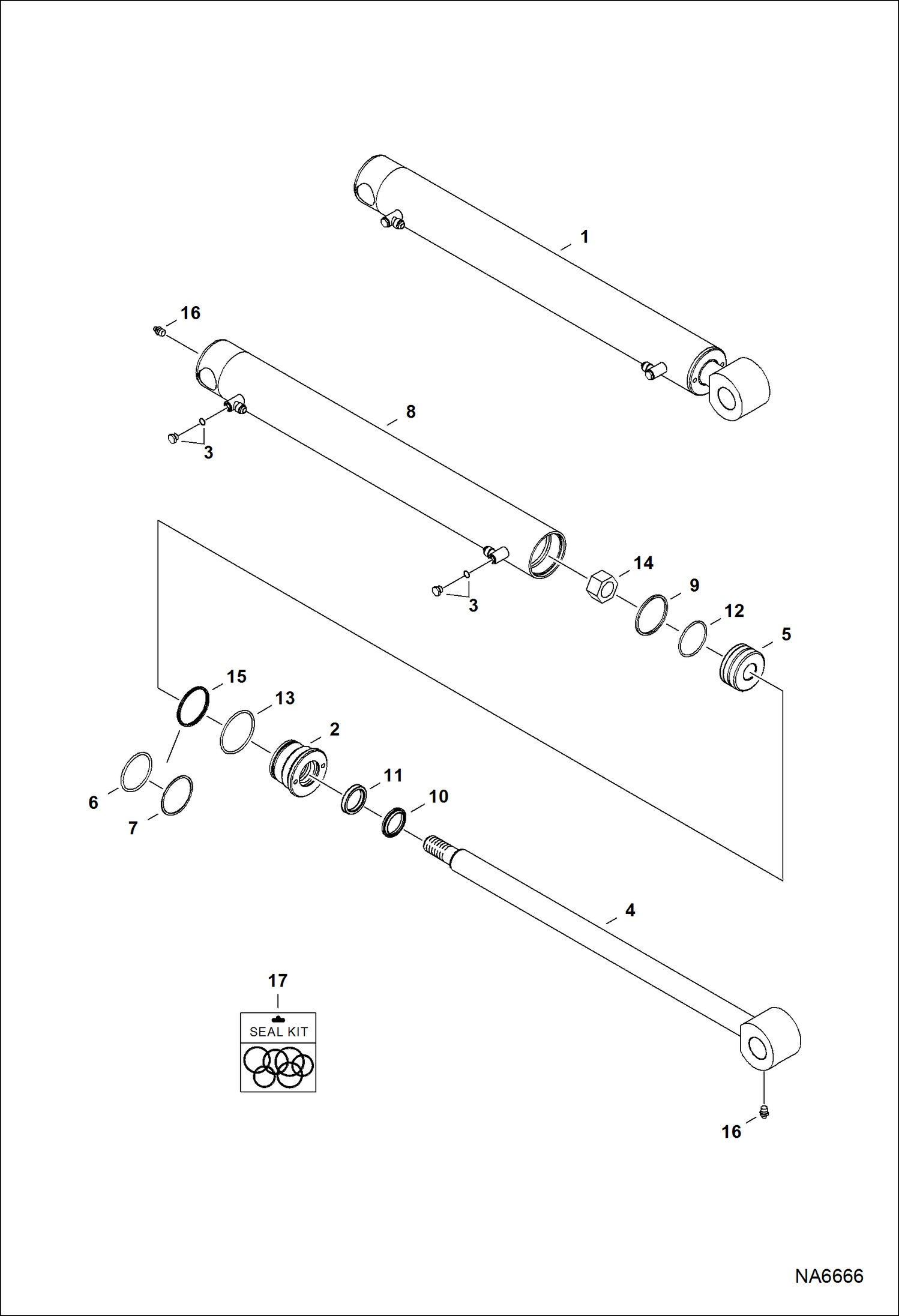 Схема запчастей Bobcat CLAMPS - CLAMP (Hydraulic Cylinder) (Extendable Arm) (AYK8) Экскаваторы