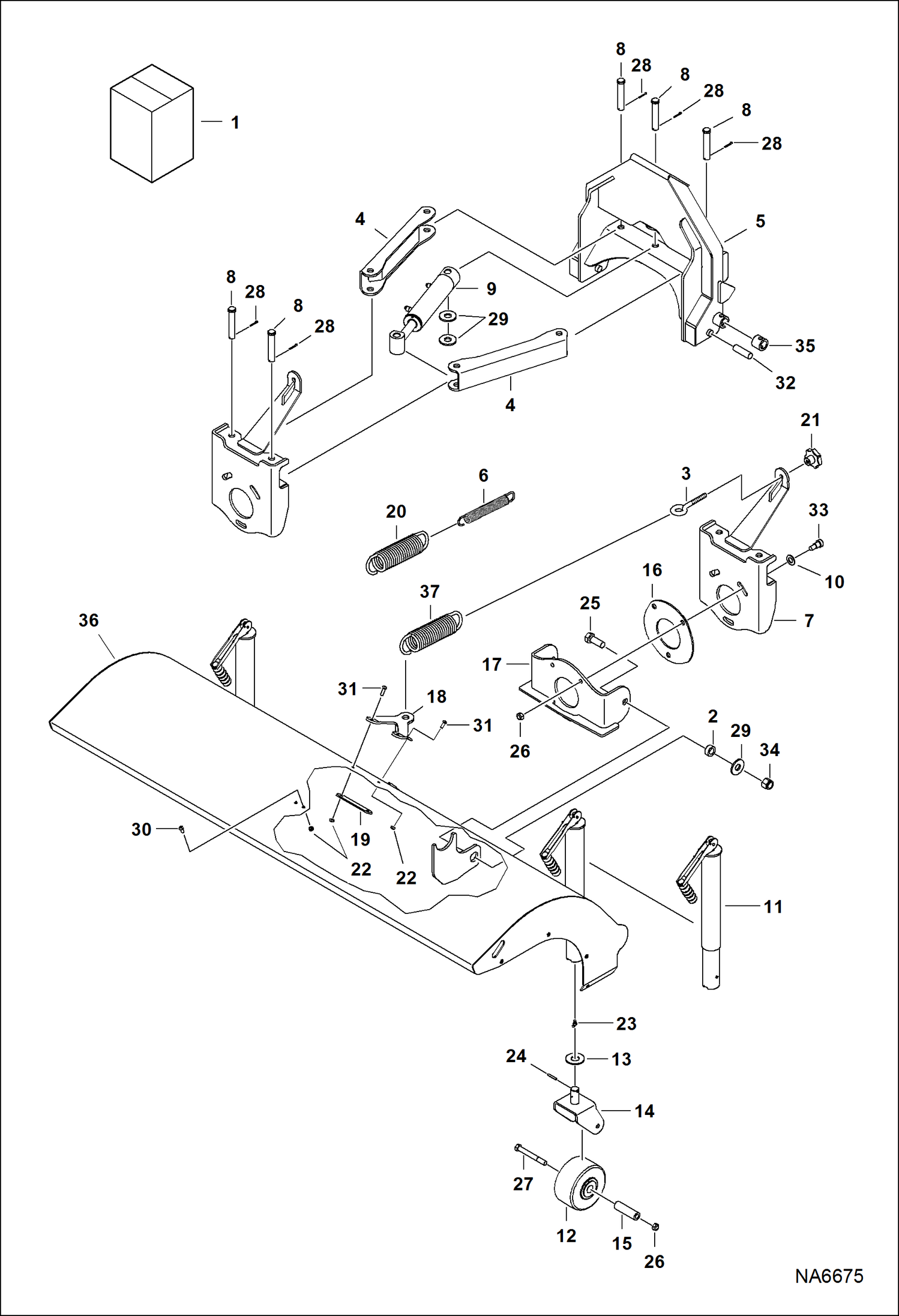 Схема запчастей Bobcat ANGLE BROOM - ANGLE BROOM (Main Frame) (70 B1CZ) Универсальный мини-грузовик