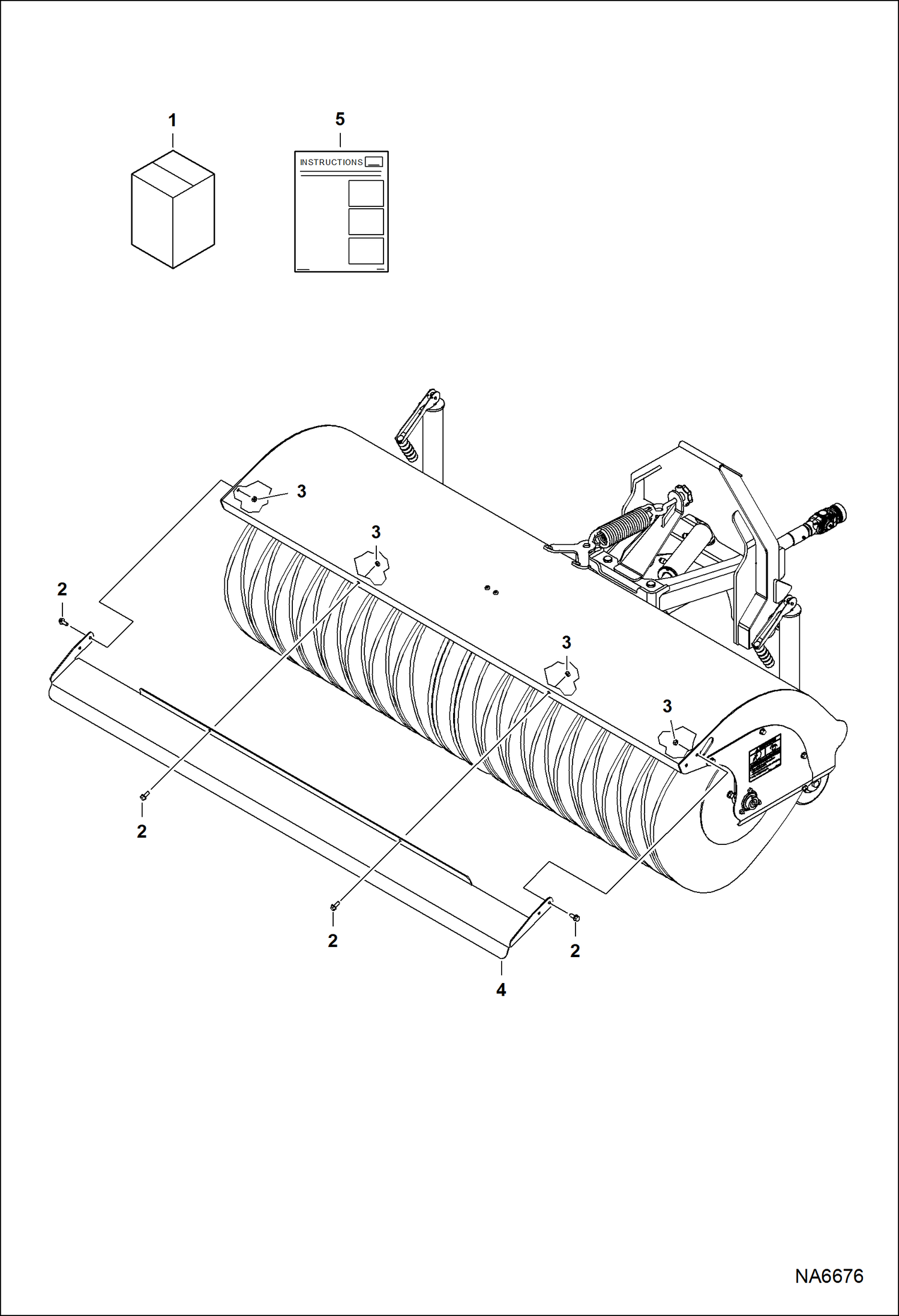 Схема запчастей Bobcat ANGLE BROOM - ANGLE BROOM (Deflector Kit) (70 B1CZ) Универсальный мини-грузовик