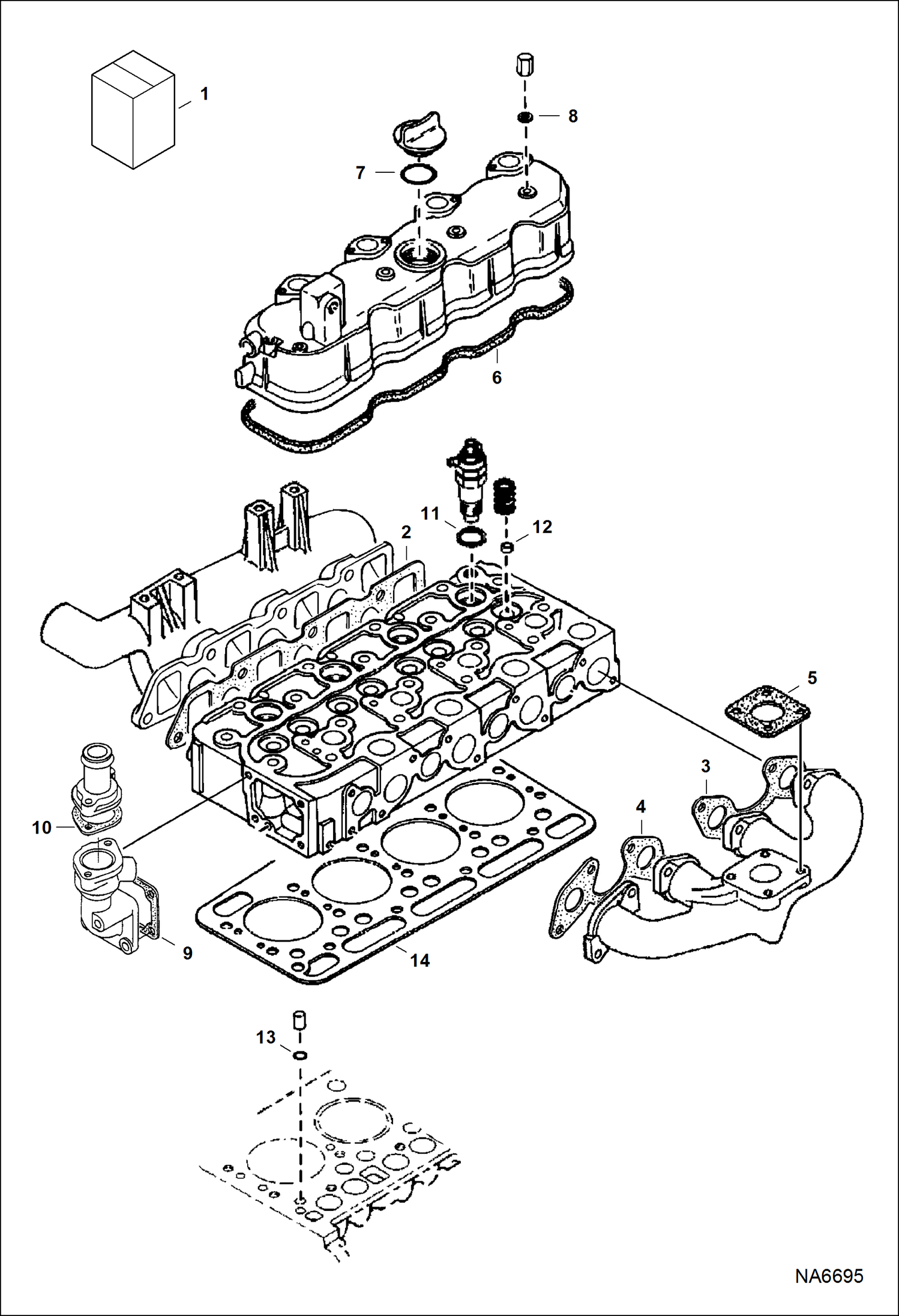 Схема запчастей Bobcat 600s - UPPER GASKET KIT POWER UNIT