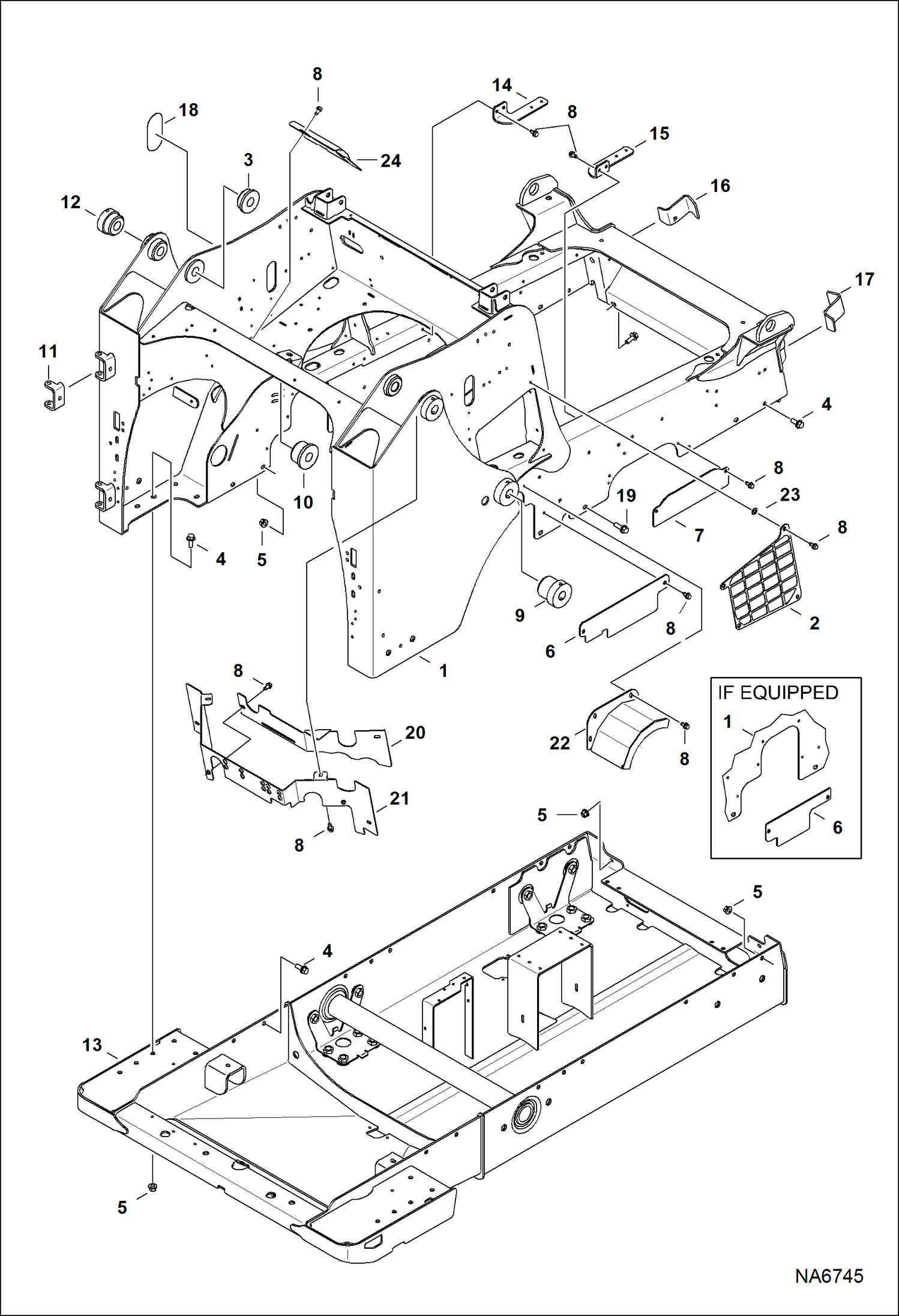 Схема запчастей Bobcat T-Series - MAIN FRAME MAIN FRAME