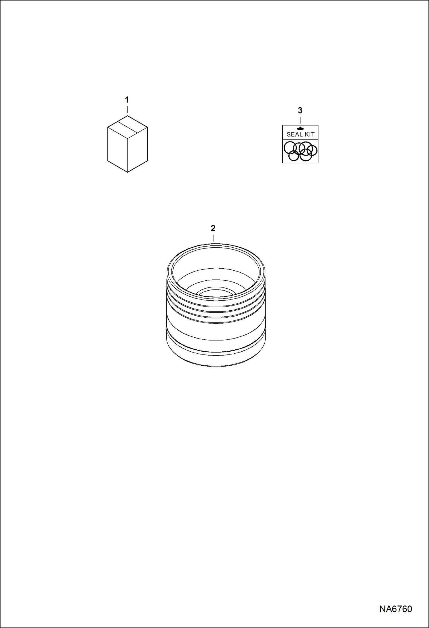 Схема запчастей Bobcat A-Series - LIFT CYLINDER CUSHION (Piston) ACCESSORIES & OPTIONS