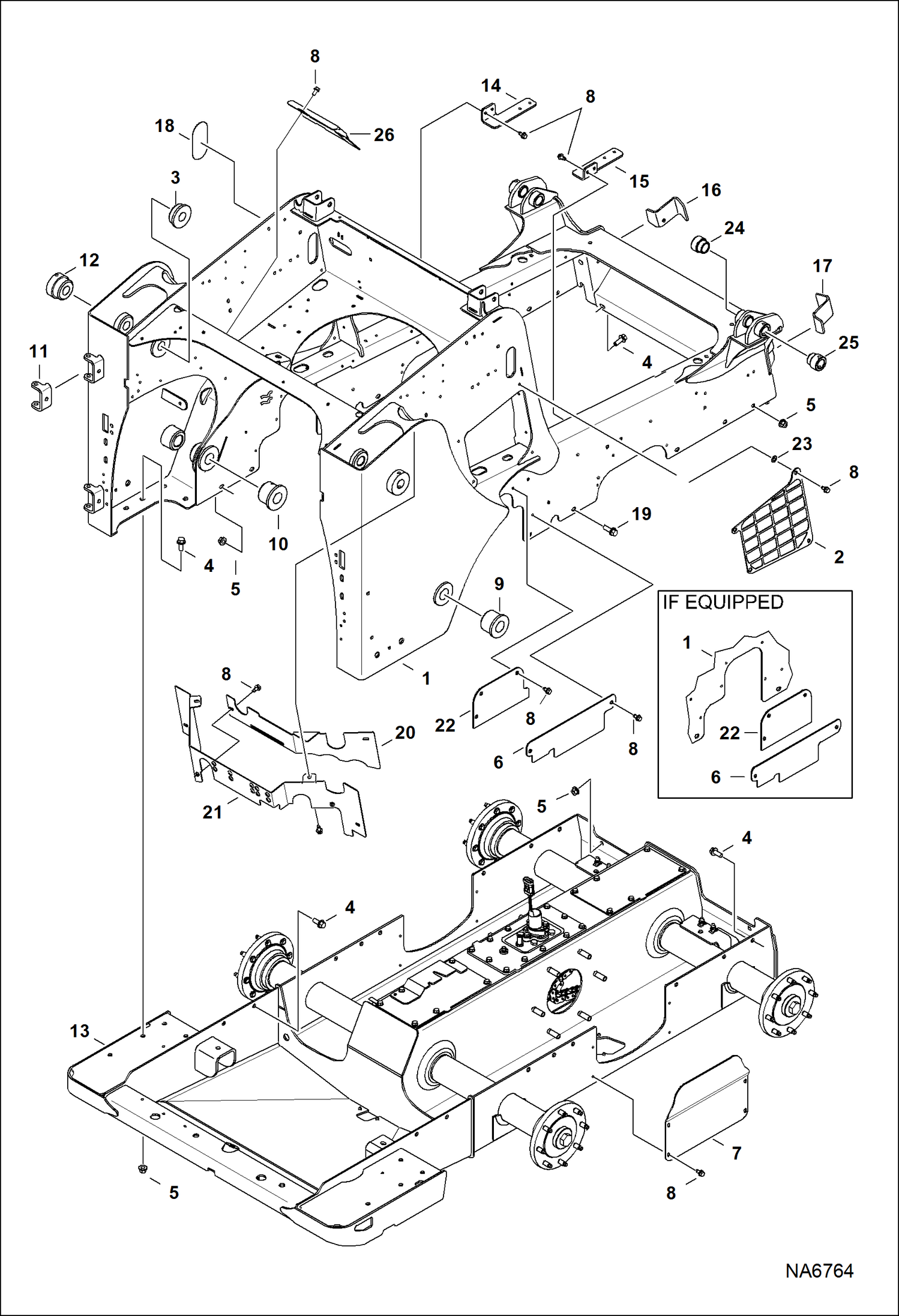 Схема запчастей Bobcat S-Series - MAIN FRAME MAIN FRAME