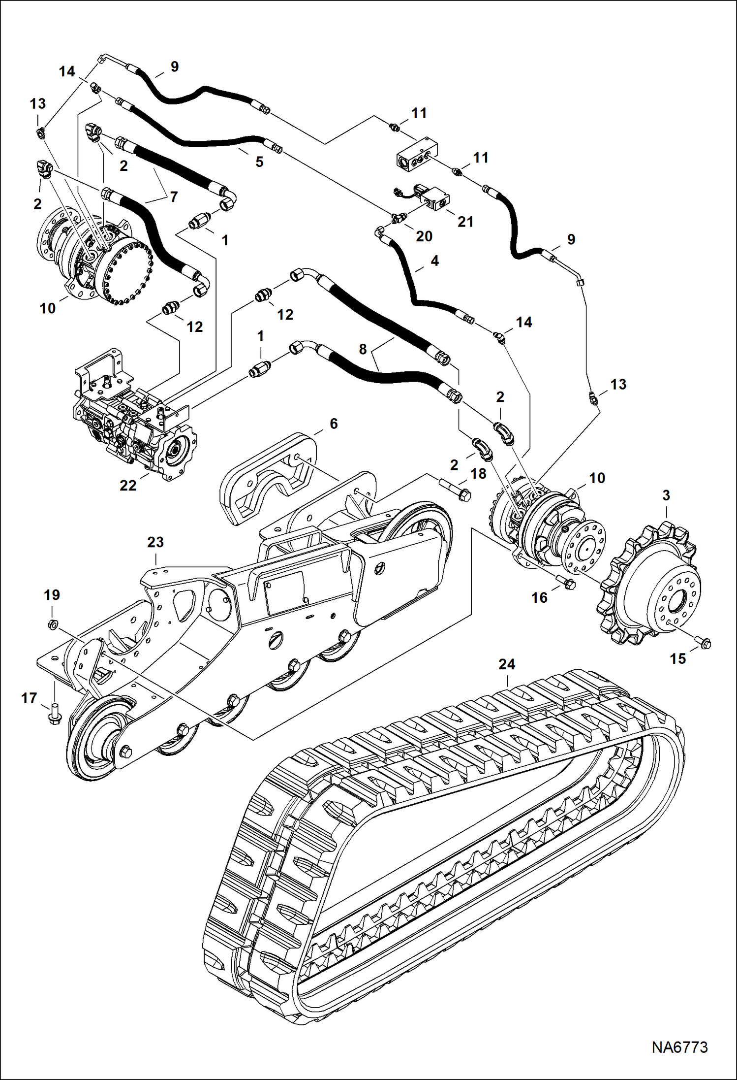 Схема запчастей Bobcat T-Series - WIDE TRACK ACCESSORIES & OPTIONS