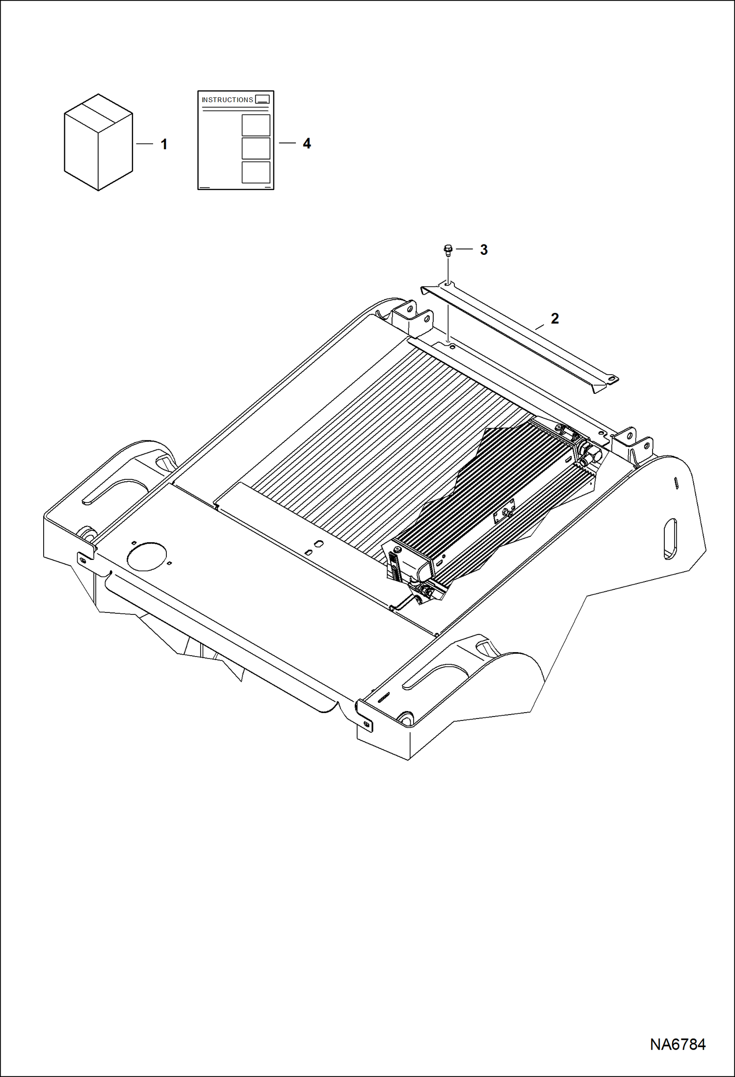 Схема запчастей Bobcat S-Series - SHIELD KIT (Radiator Screen) ACCESSORIES & OPTIONS