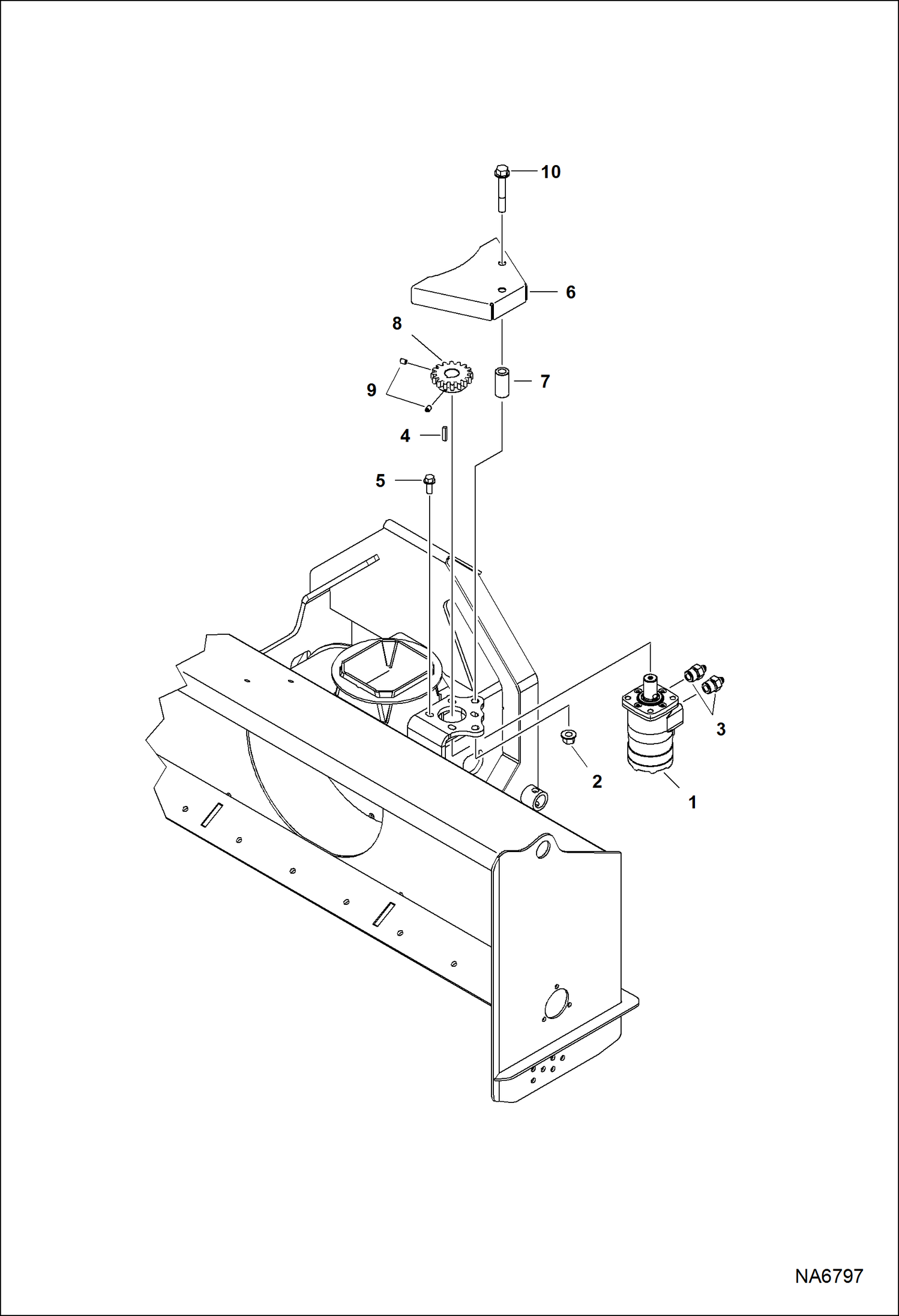 Схема запчастей Bobcat SNOWBLOWER - SNOWBLOWER (Hydraulic Circuitry) (62 AU4T) Универсальный мини-грузовик