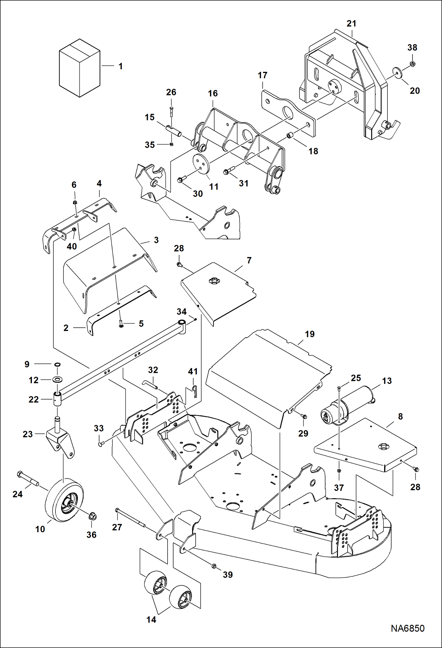 Схема запчастей Bobcat MOWER - MOWER (Shields) (66 AW44) Универсальный мини-грузовик