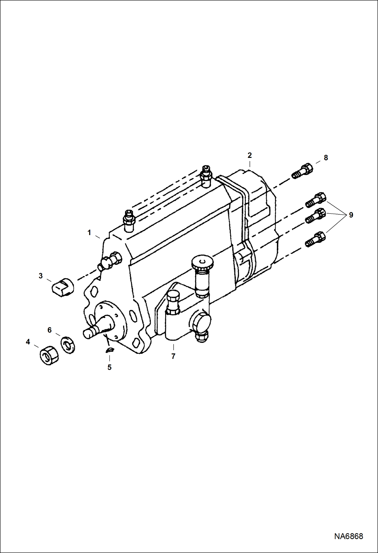 Схема запчастей Bobcat ASPHALT HEATER & GENERATOR - ASPHALT HEATER & GENERATOR (Engine) (Fuel Pump Assembly) Loader