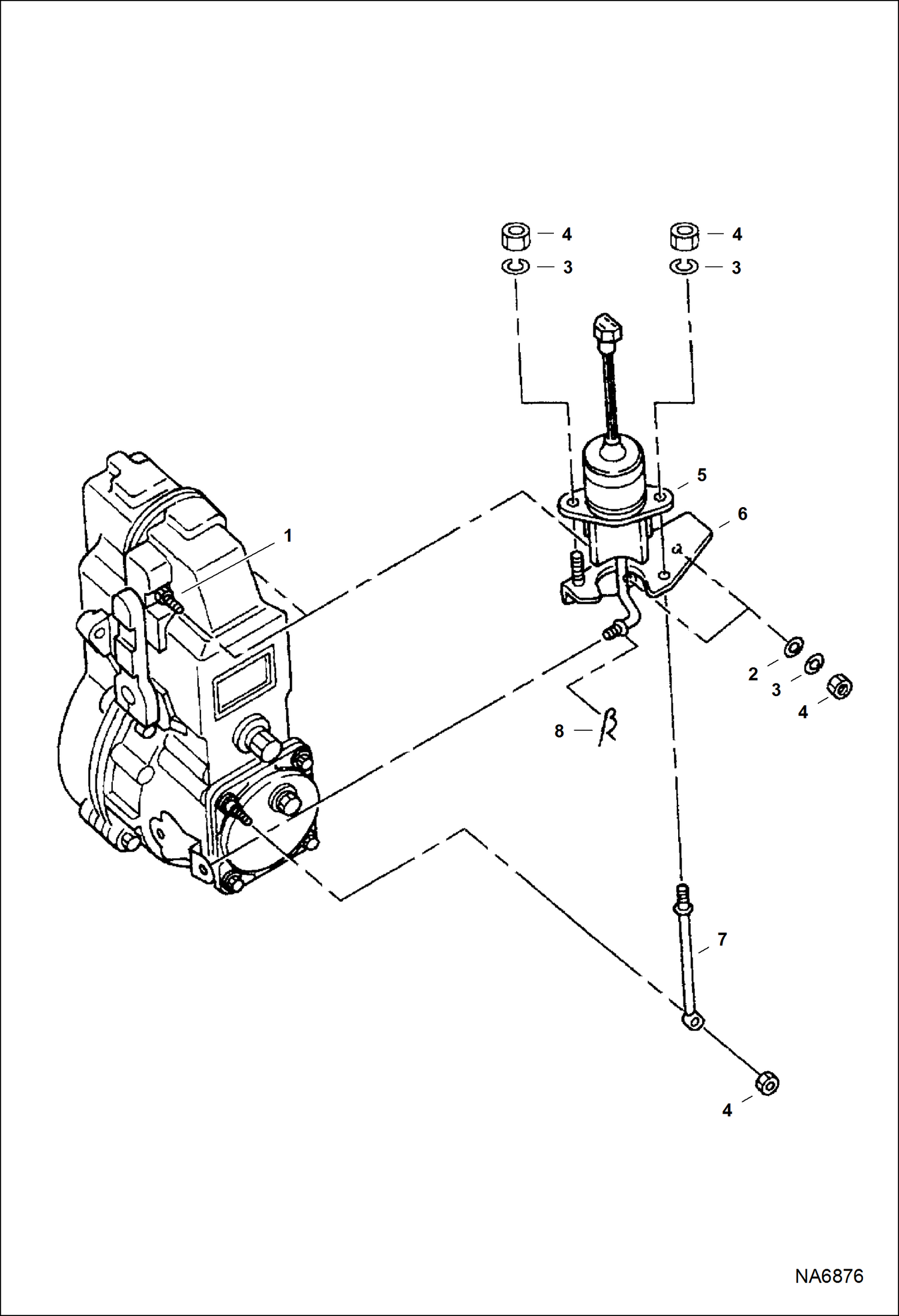 Схема запчастей Bobcat ASPHALT HEATER & GENERATOR - ASPHALT HEATER & GENERATOR (Engine) (Speed Control System) Loader