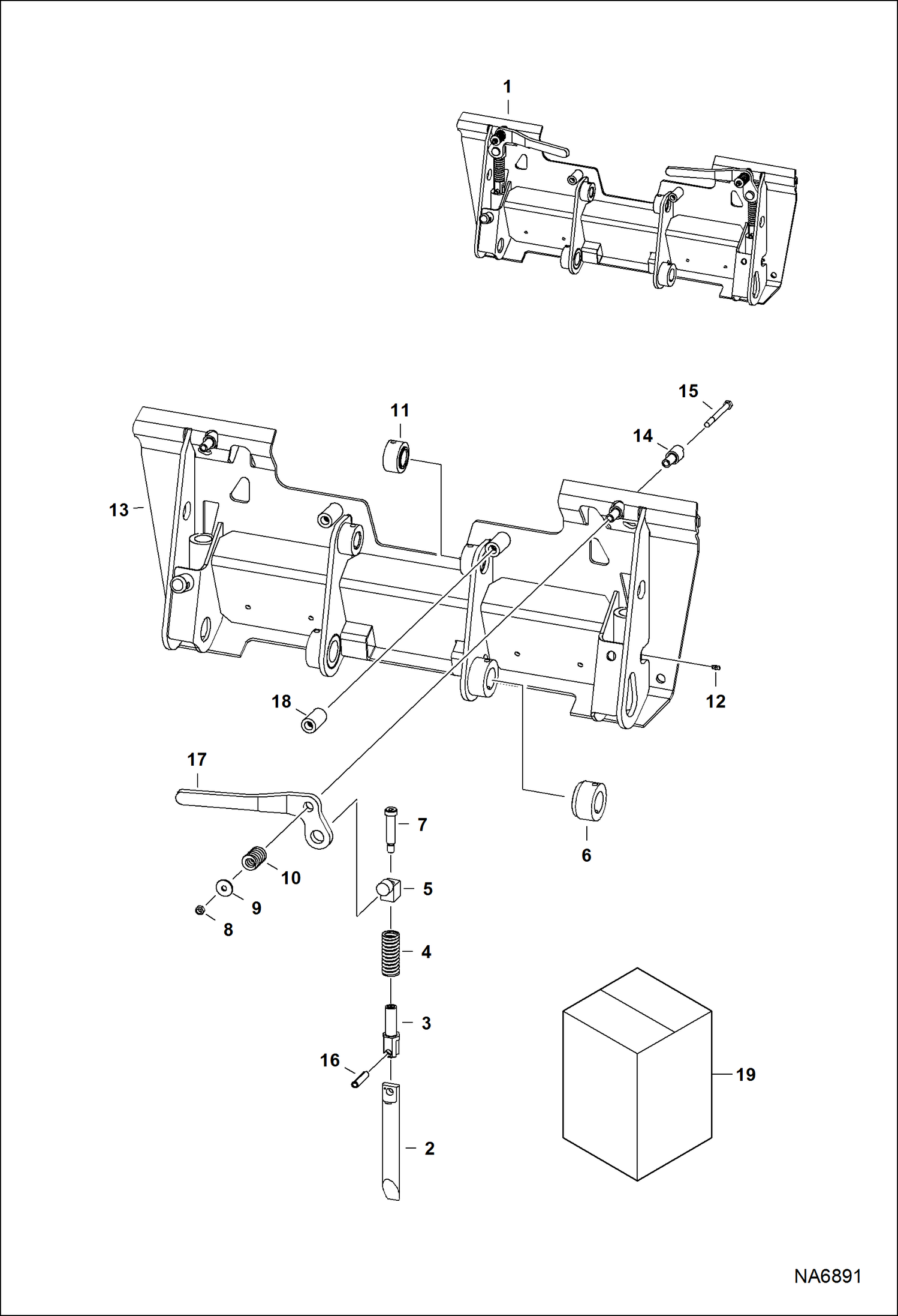 Схема запчастей Bobcat 5600 - BOB-TACH MAIN FRAME