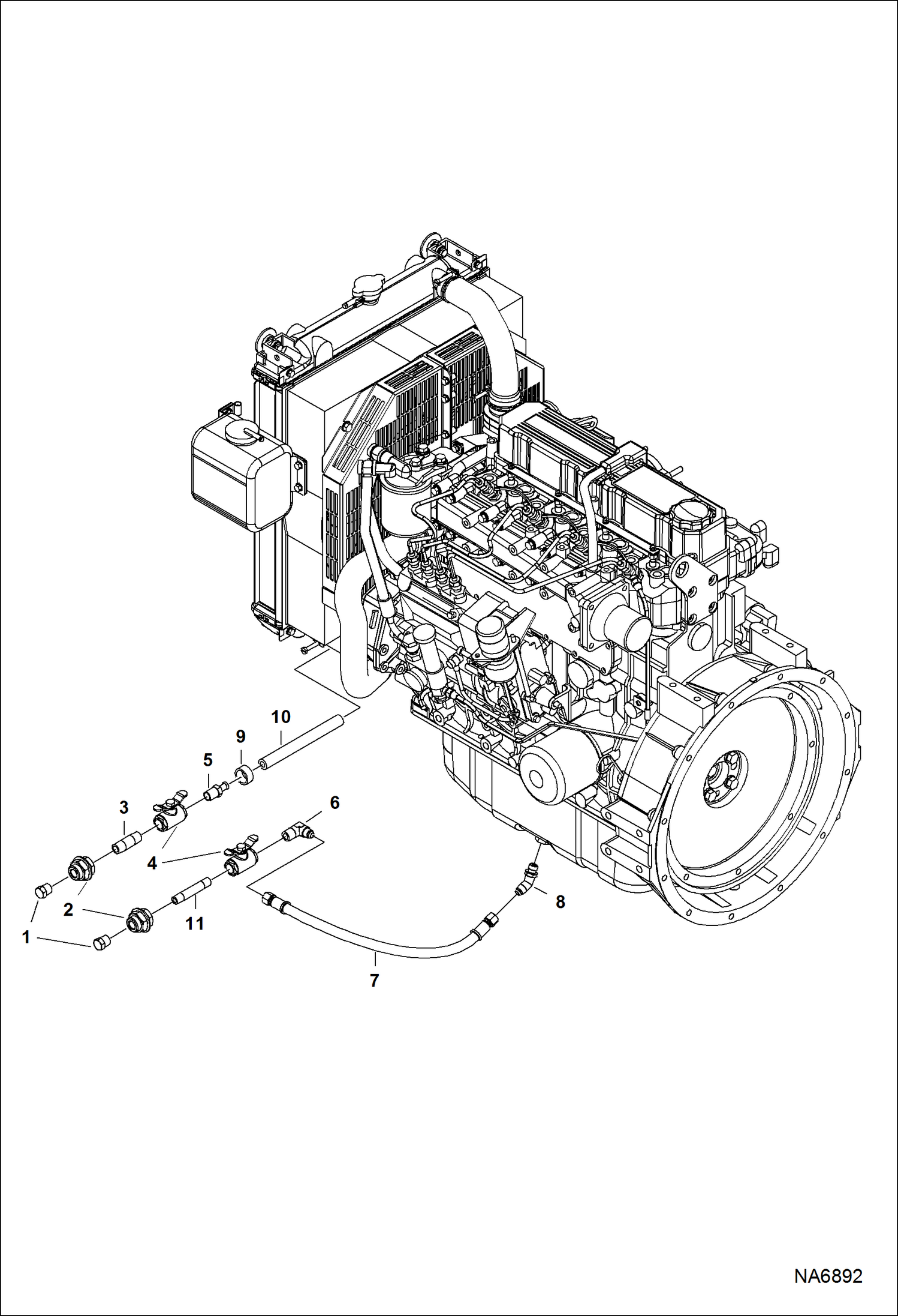 Схема запчастей Bobcat ASPHALT HEATER & GENERATOR - ASPHALT HEATER & GENERATOR (Generator) (Central Drains) (B14F) Loader