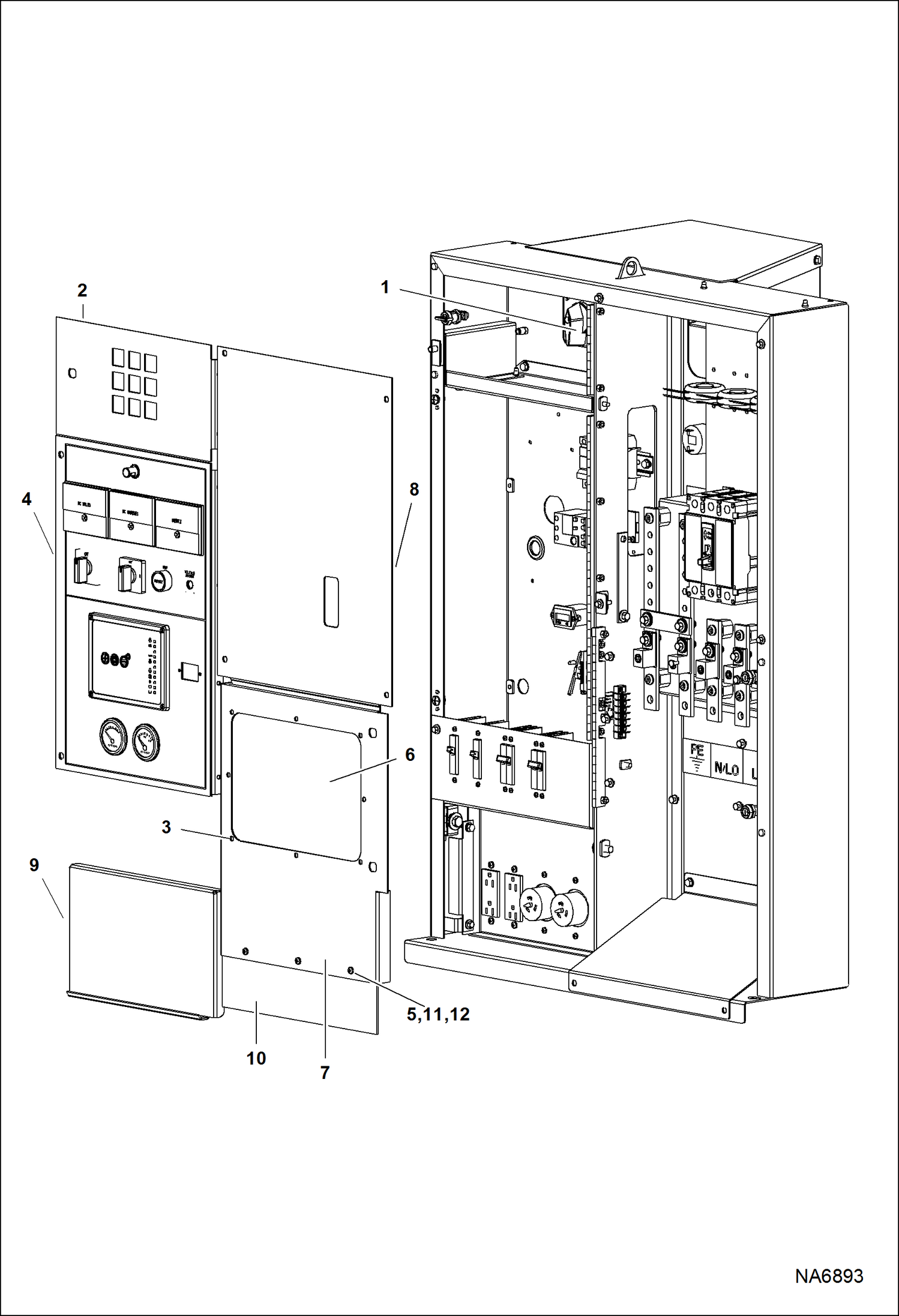 Схема запчастей Bobcat ASPHALT HEATER & GENERATOR - ASPHALT HEATER & GENERATOR (Generator) (Control Panel Assembly 1) (B14F) Loader