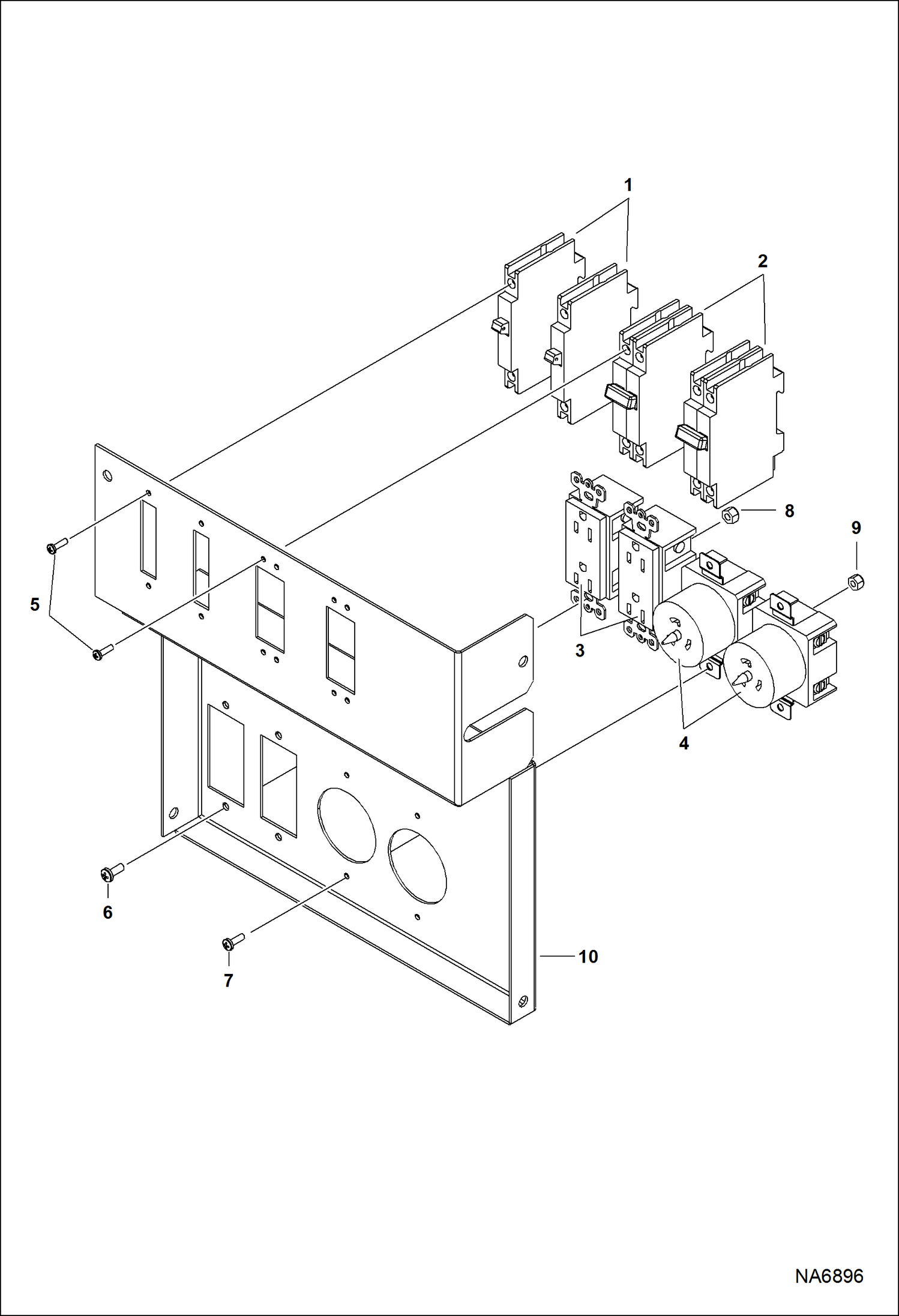 Схема запчастей Bobcat ASPHALT HEATER & GENERATOR - ASPHALT HEATER & GENERATOR (Generator) (Receptacle Base Power Assembly) (B14F) Loader