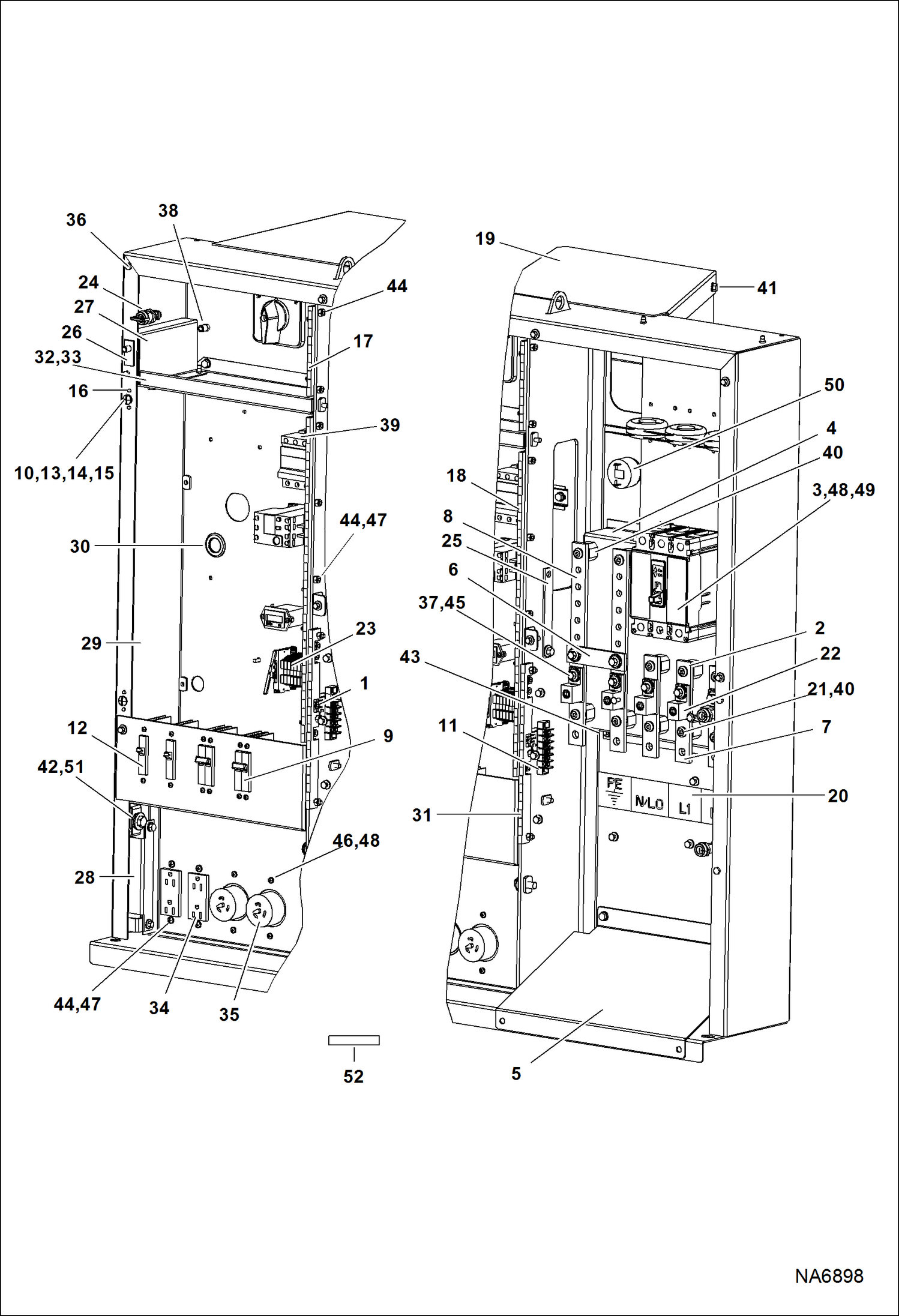 Схема запчастей Bobcat ASPHALT HEATER & GENERATOR - ASPHALT HEATER & GENERATOR (Generator) (Control Panel Assembly 2) (B14F) Loader