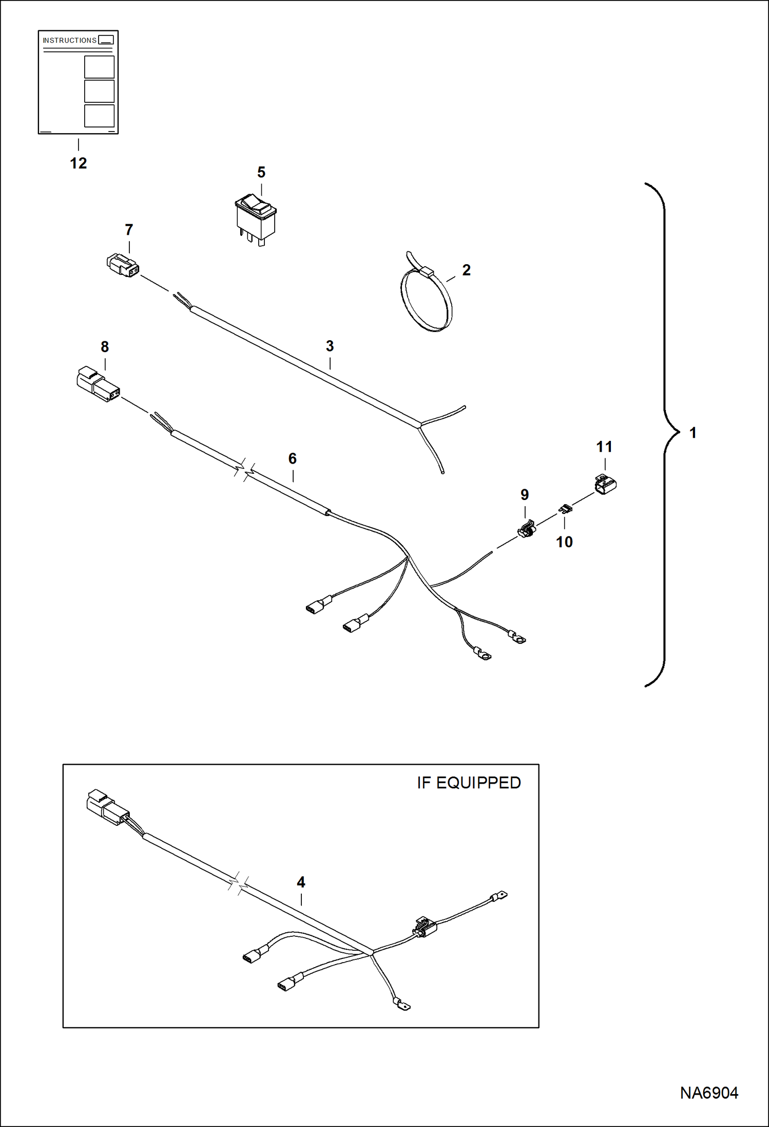 Схема запчастей Bobcat SPRAYER - SPRAYER (Wiring Harness Kits) (40 gal A7W3) Loader