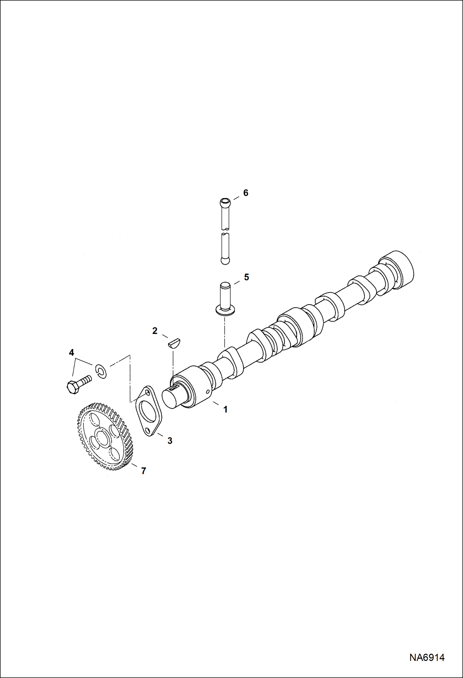 Схема запчастей Bobcat ASPHALT HEATER & GENERATOR - ASPHALT HEATER & GENERATOR (Engine) (Camshaft) Loader