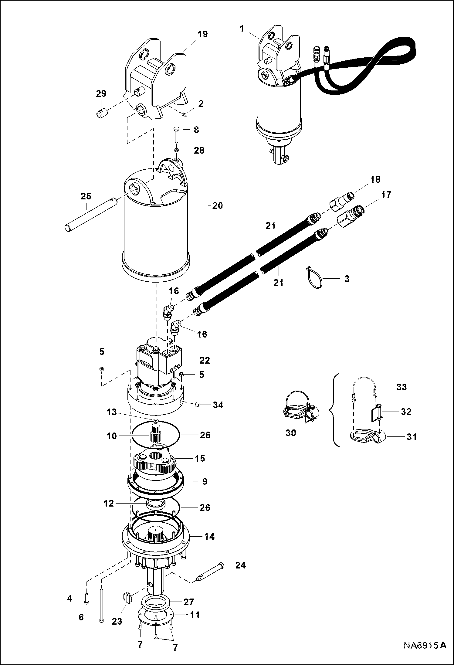 Схема запчастей Bobcat AUGERS - AUGER (50PH B2KY) Loader