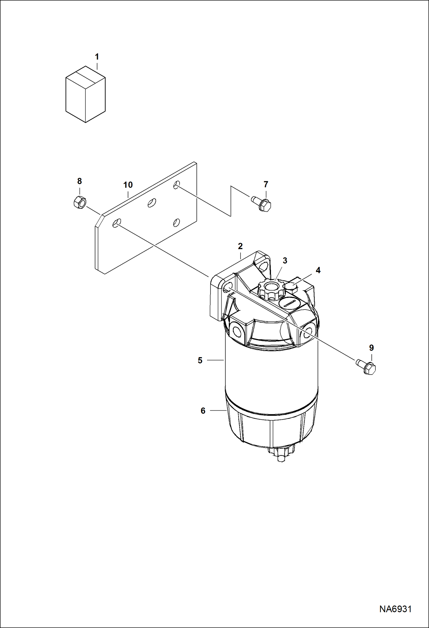 Схема запчастей Bobcat ASPHALT HEATER & GENERATOR - ASPHALT HEATER & GENERATOR (Generator) (Fuel/Water Separator) (B14F) Loader