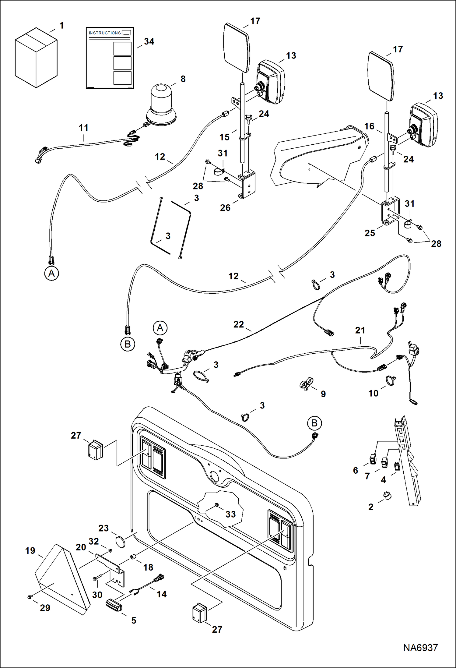 Схема запчастей Bobcat S-Series - ROAD KIT (SJC) ACCESSORIES & OPTIONS