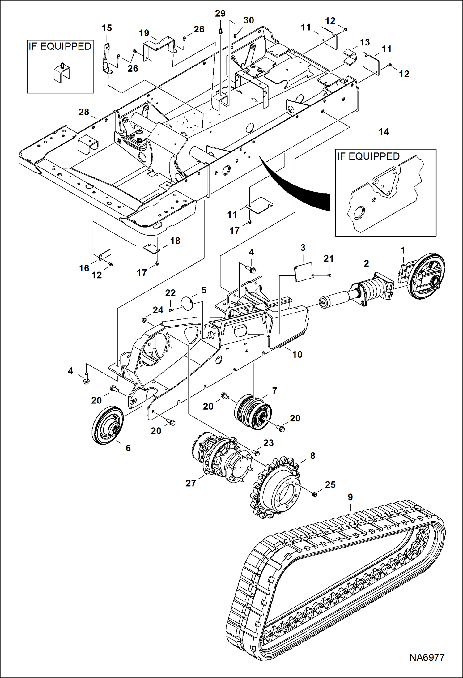 Схема запчастей Bobcat T-Series - DRIVE TRAIN (Solid Mount) (S/N A7PU13476-13505 & 13507 & Above) DRIVE TRAIN