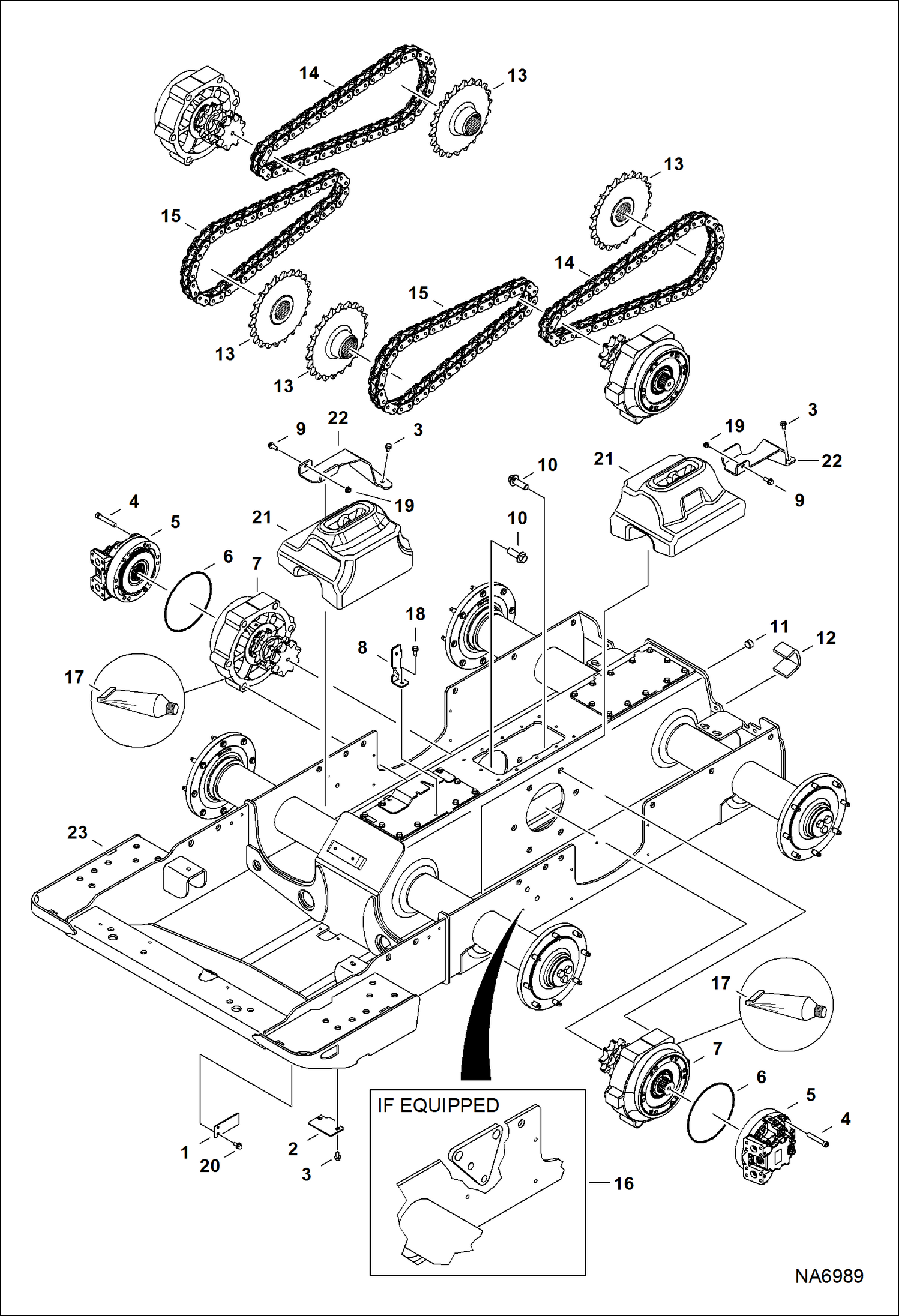 Схема запчастей Bobcat S-Series - DRIVE TRAIN (S/N ATF211976 & Above, ATF311601 & Above) DRIVE TRAIN