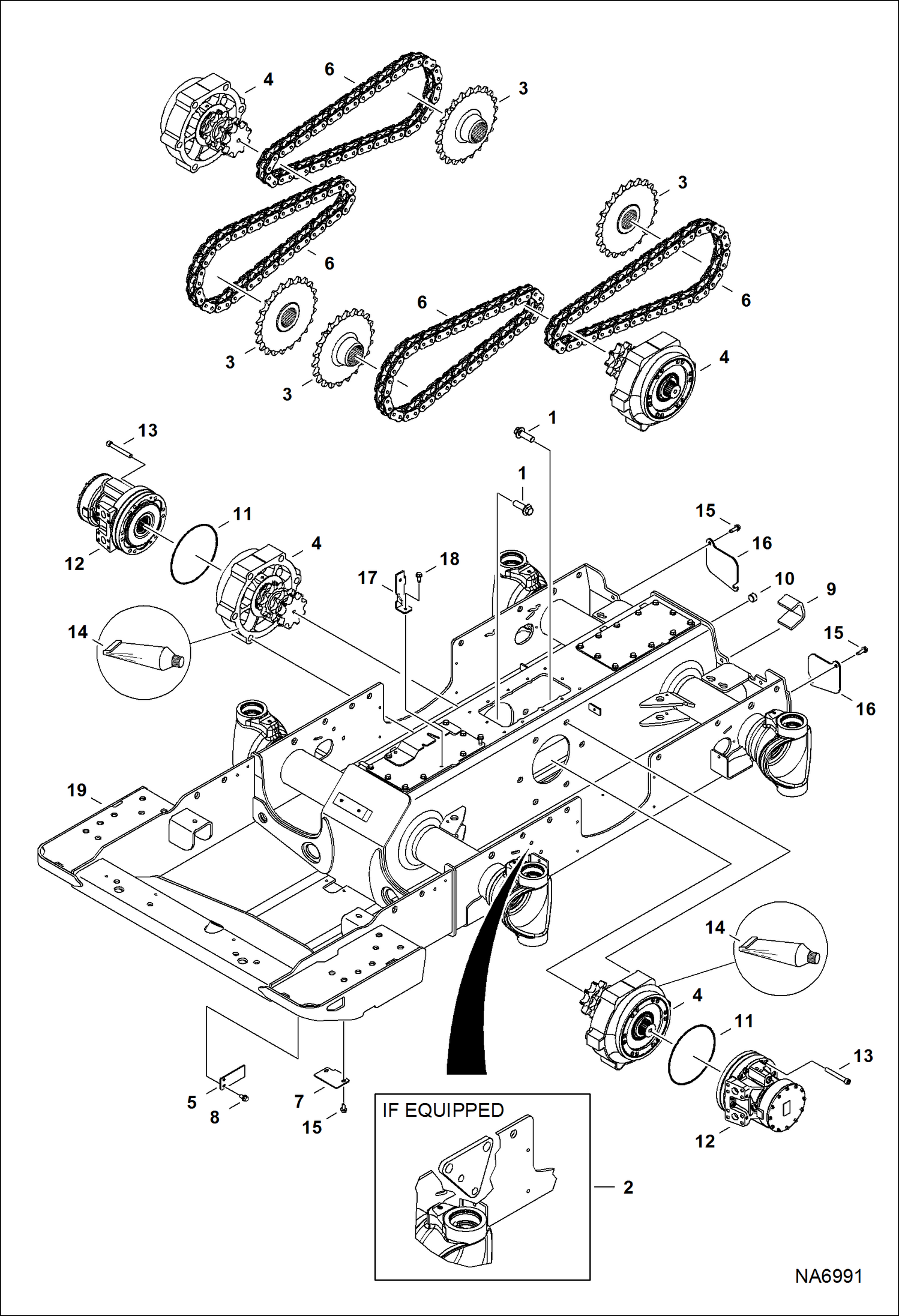 Схема запчастей Bobcat A-Series - DRIVE TRAIN (S/N ASRW12550 & Above) DRIVE TRAIN