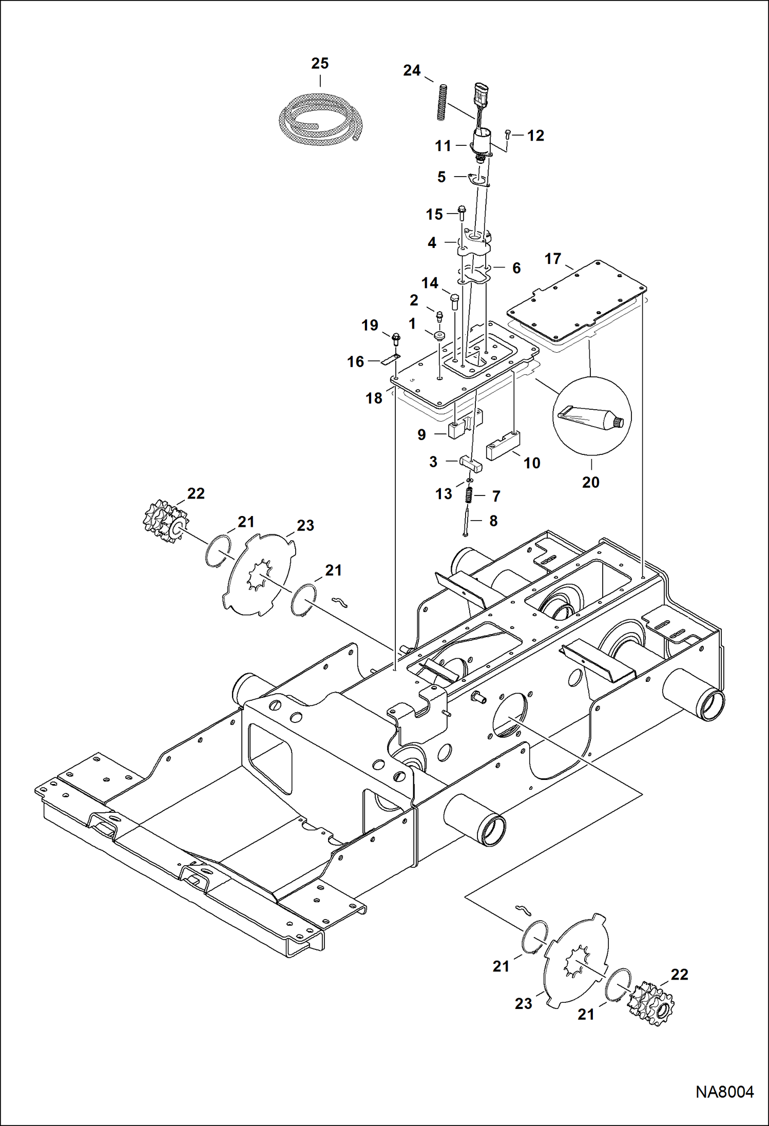 Схема запчастей Bobcat S-Series - DISC BRAKE DRIVE TRAIN