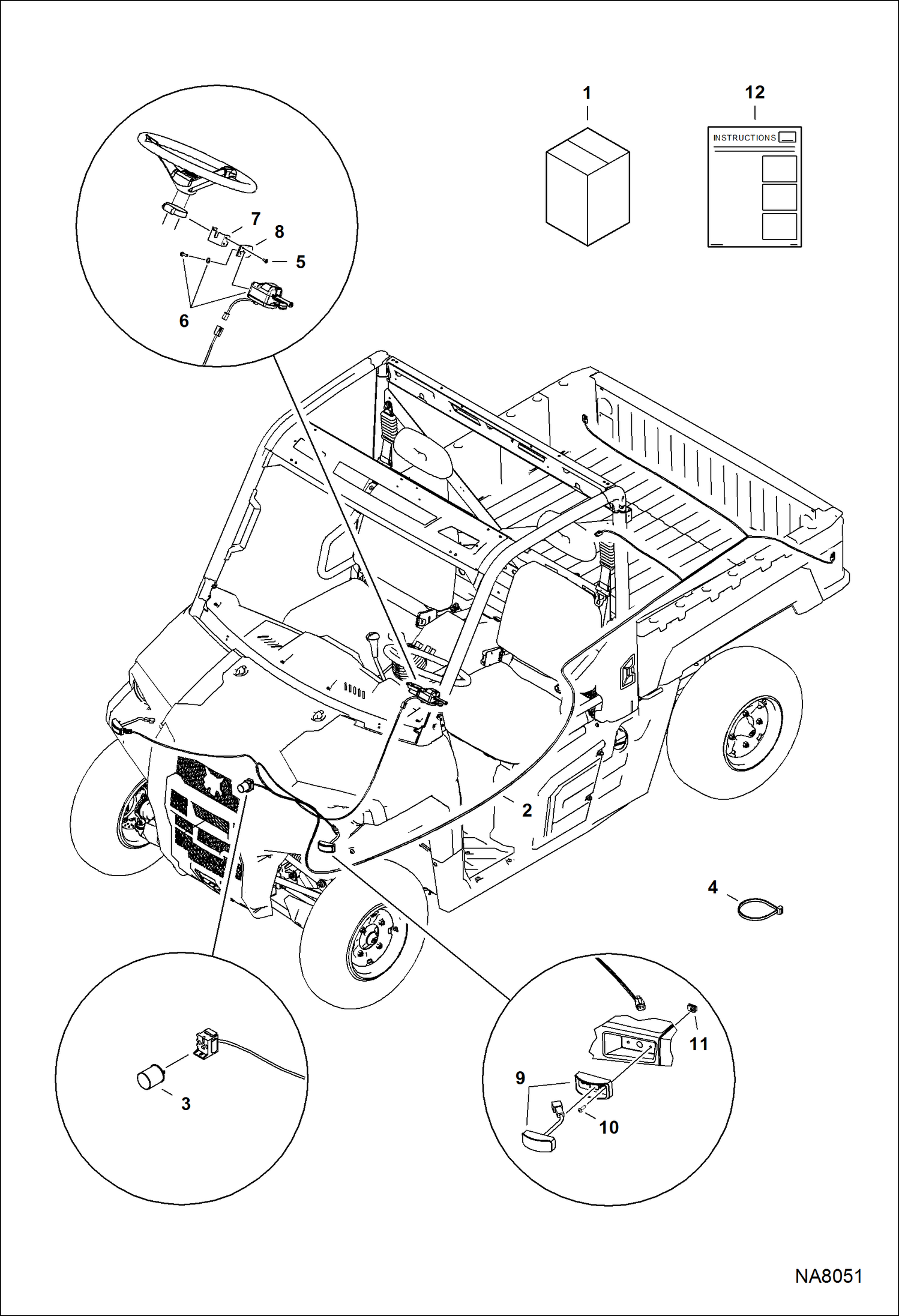 Схема запчастей Bobcat 3600 - TURN SIGNAL KIT ACCESSORIES & OPTIONS