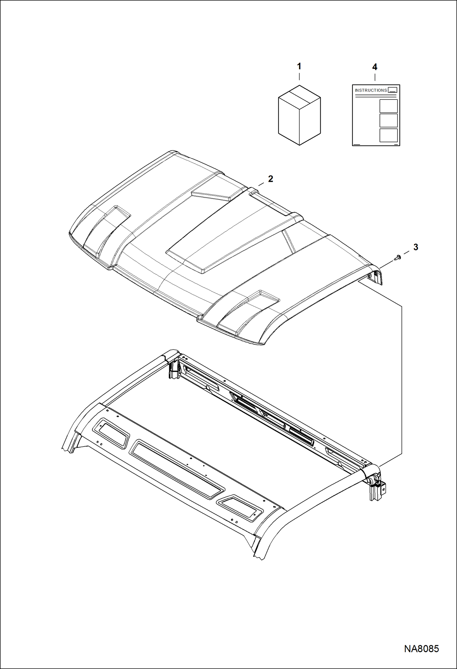 Схема запчастей Bobcat 3600 - CAB ROOF KIT (Sport) ACCESSORIES & OPTIONS