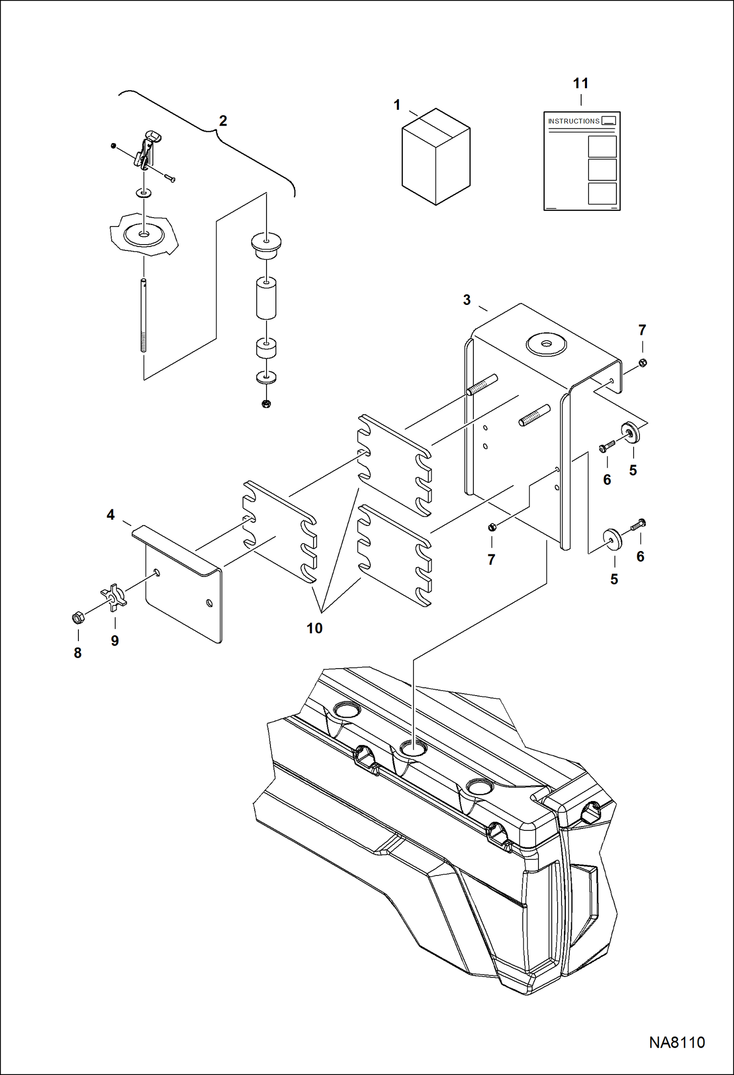 Схема запчастей Bobcat 3600 - CHAINSAW MOUNT KIT ACCESSORIES & OPTIONS