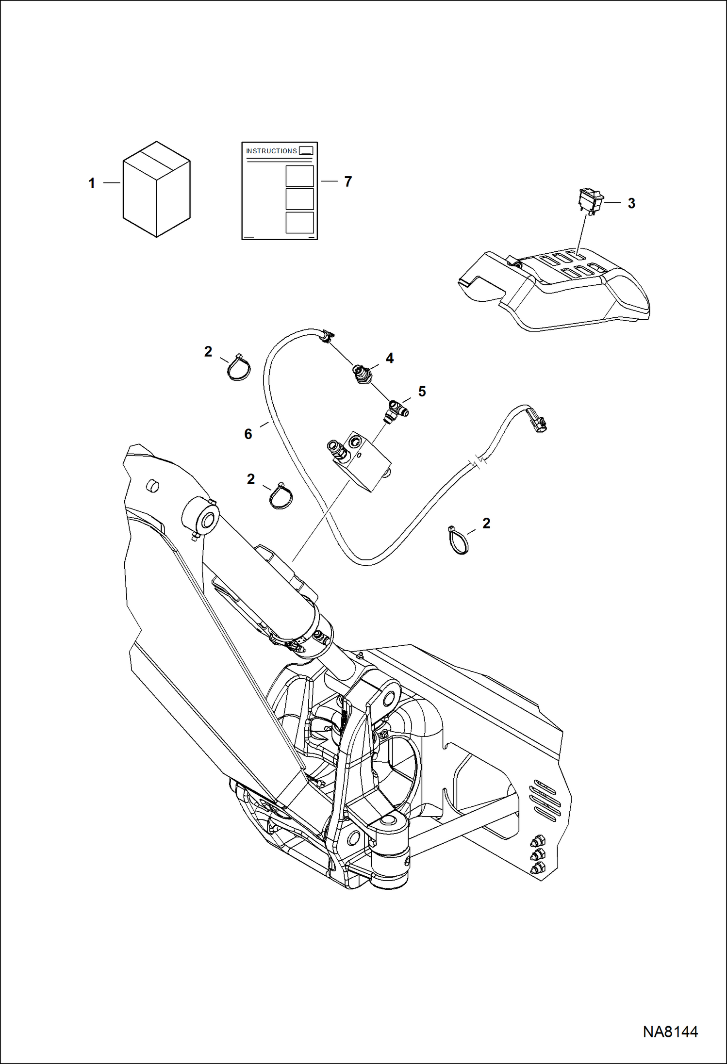 Схема запчастей Bobcat 324 - BOOM WORK EQUIPMENT