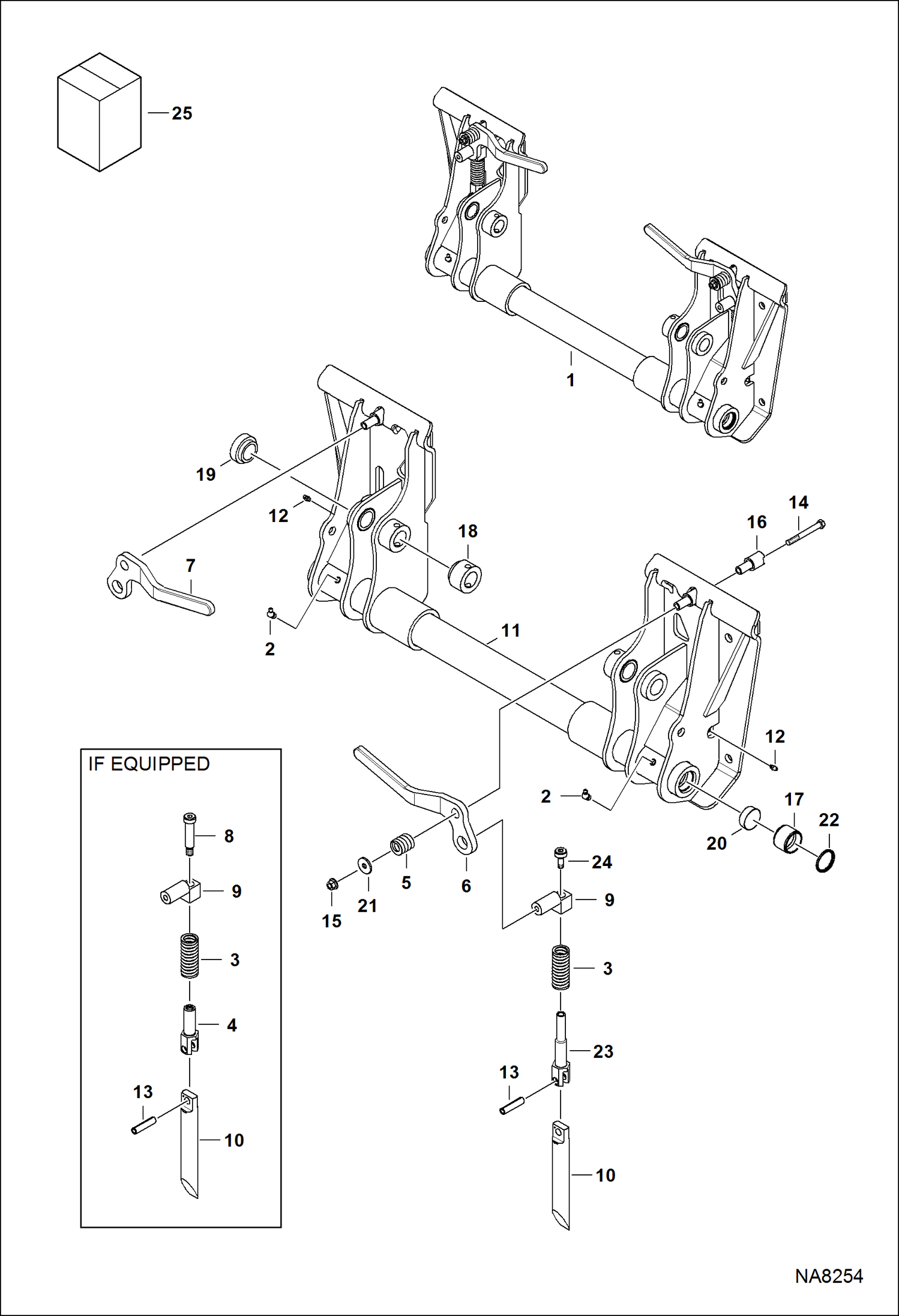 Схема запчастей Bobcat S-Series - BOB-TACH MAIN FRAME